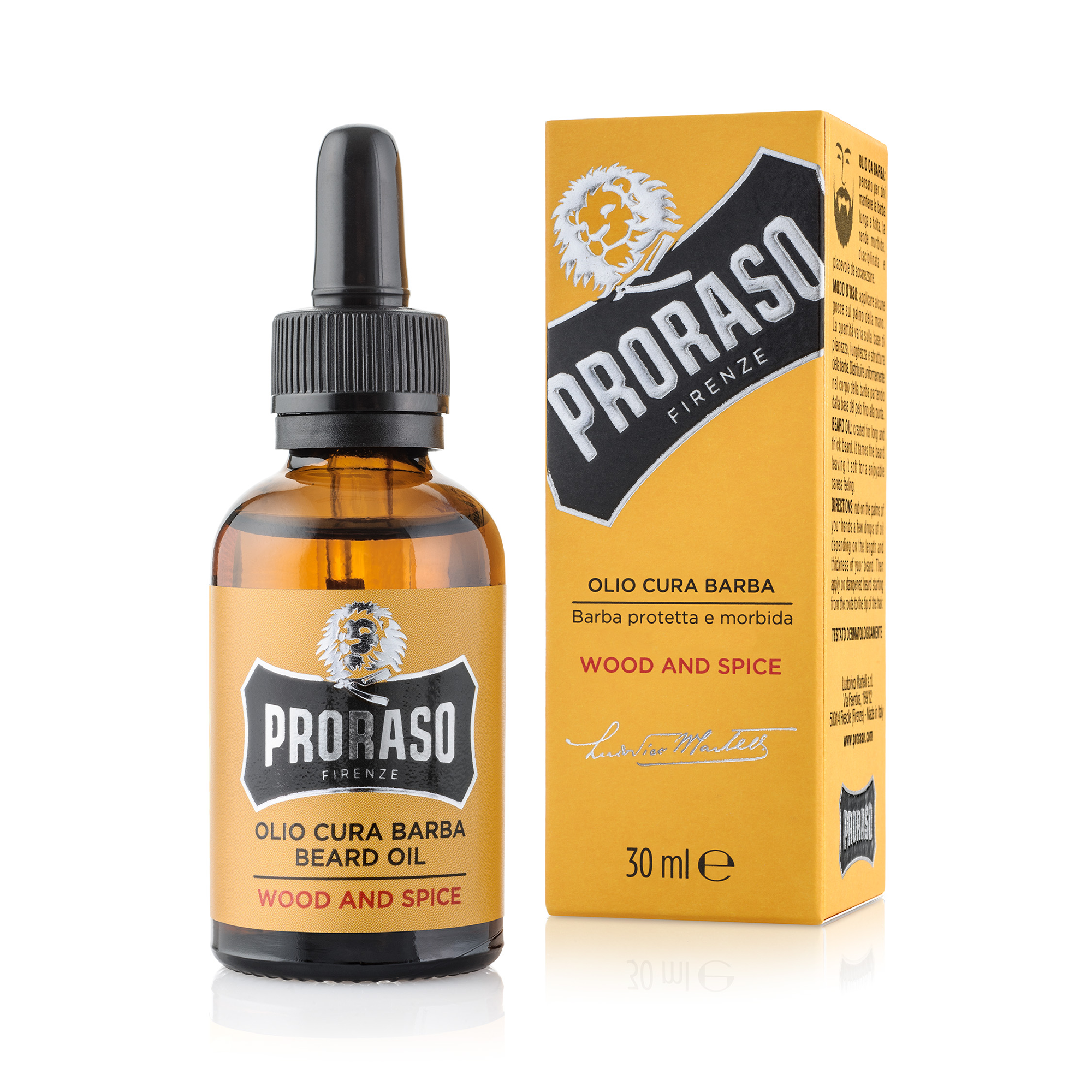 Proraso Wood Spice Sakal Bakım Yağı 30 ml - Odunsu Baharatlı Kokusuyla Sakalları Yumuşatan ve Besleyen Yağ