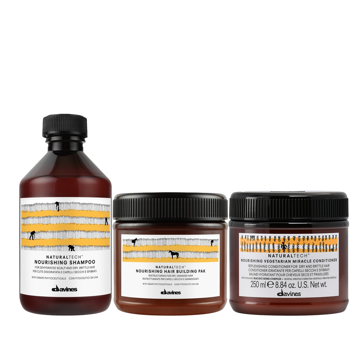 Davines Nourishing 3'lü Mucize Mini Keratin Bakım Set 3 x 250ml