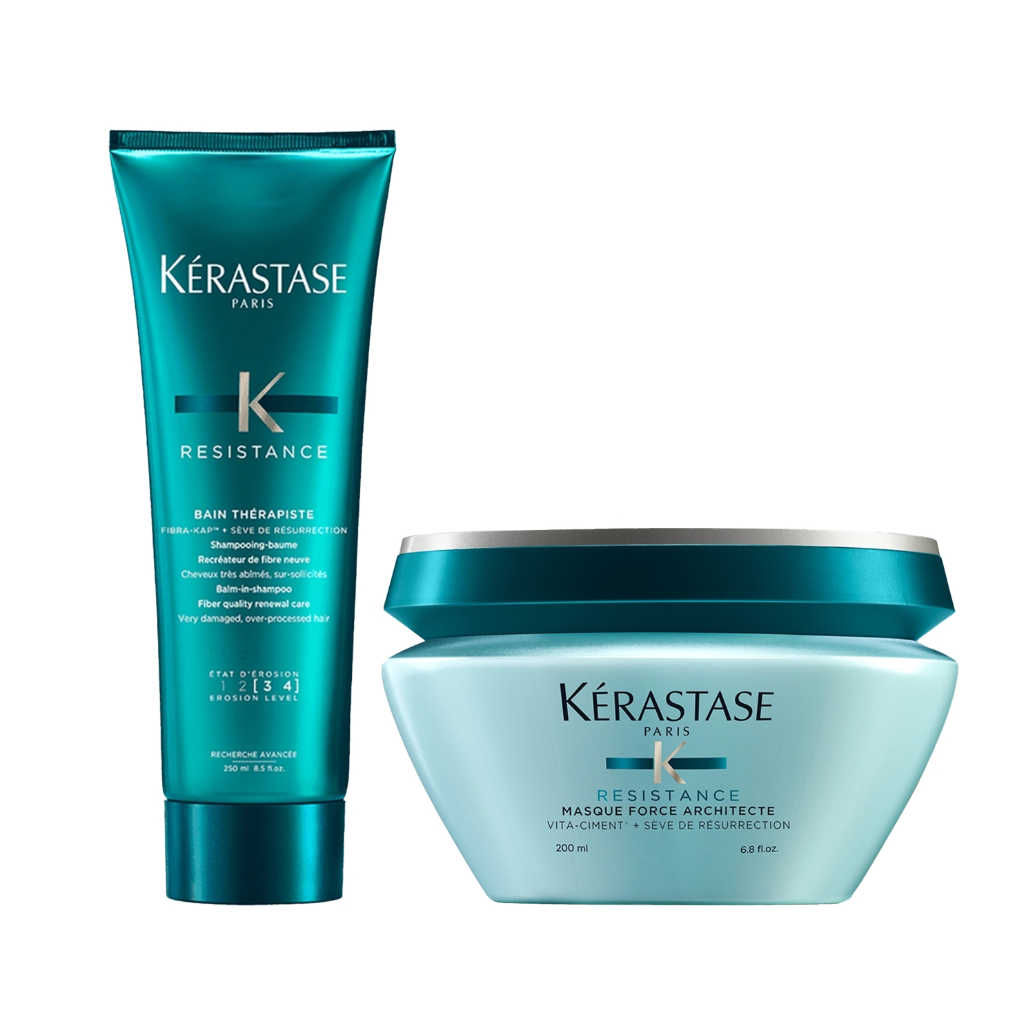 Kérastase Resistance Bain Therapiste Çok Yıpranmış Saçlar İçin Şampuan 250 ml & Onarıcı Maske 200 ml