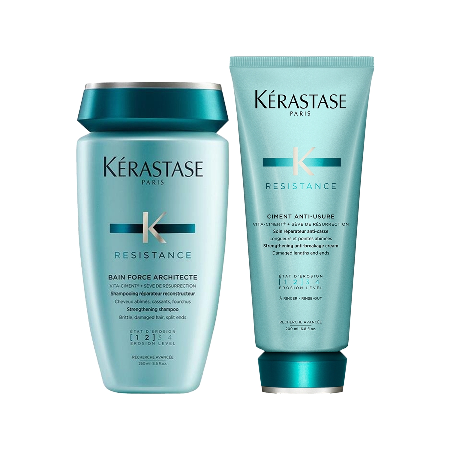 Kérastase Resistance Ciment Anti-Usure Onarıcı Saç Kremi 200 ml & Şampuan 250 ml