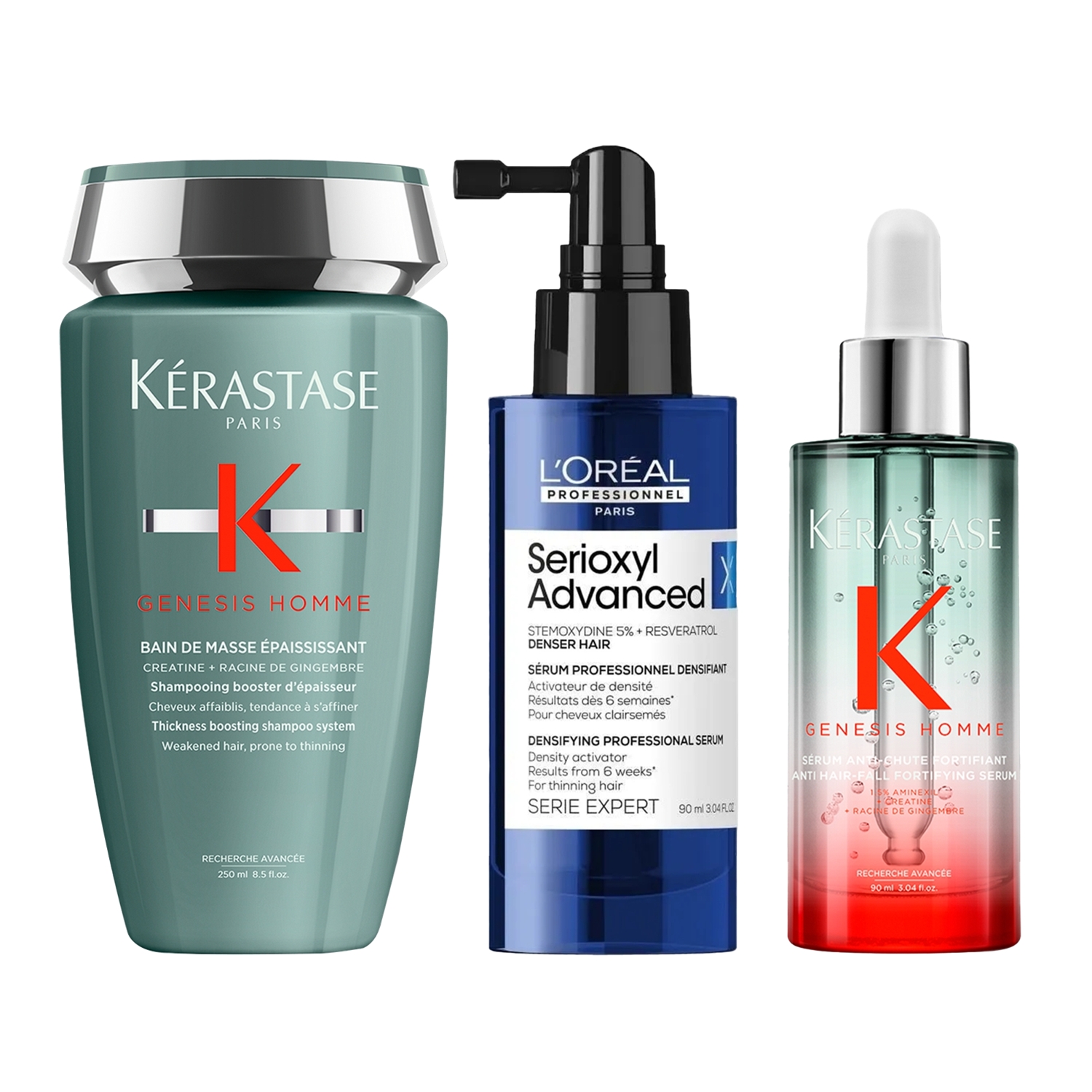 Kerastase x Loreal Professionnel Saç Dökülmesi Yaşayan ve Saç Yoğunluğu Arttırmak İsteyen Erkekler İçin Saç Bakım Seti