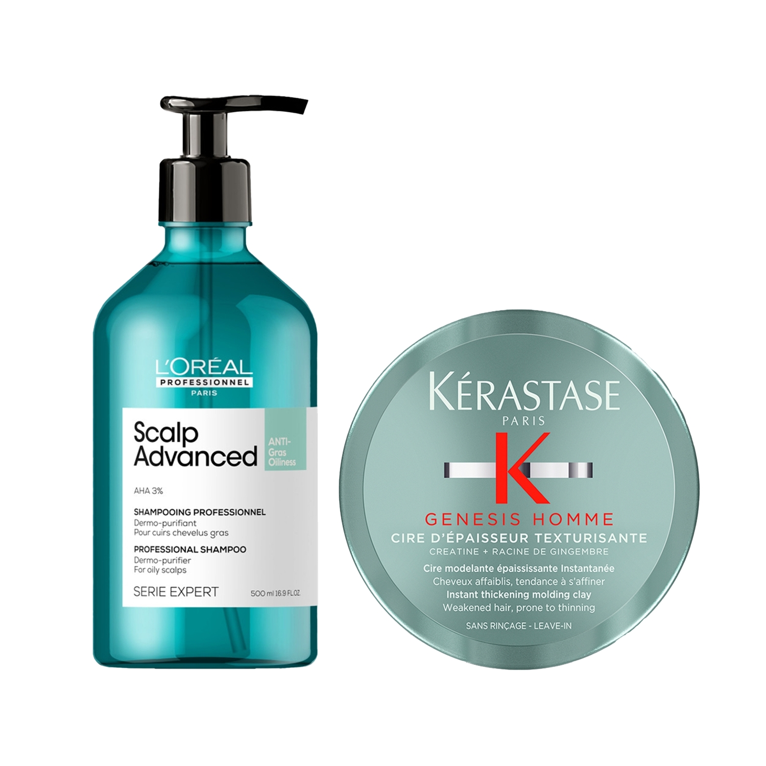 Kerastase x Loreal Professionnel Erkekler İçin Yağlanma Karşıtı ve Şekillendirici Günlük Saç Bakım İkilisi