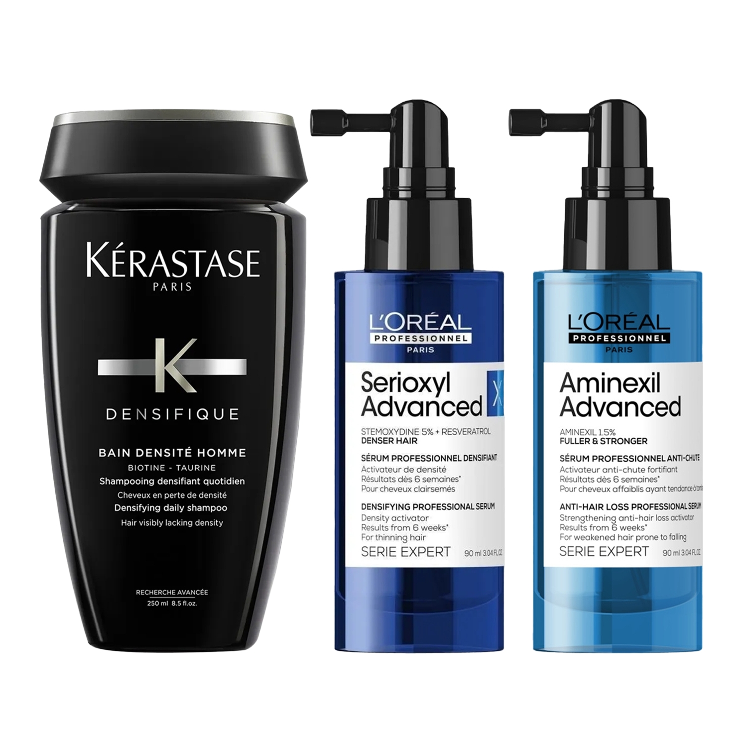 Kerastase x Loreal Professionnel Saç Dökülmesi Yaşayan ve Saç Yoğunluğu Arttırmak İsteyen Erkekler İçin Saç Bakım Seti