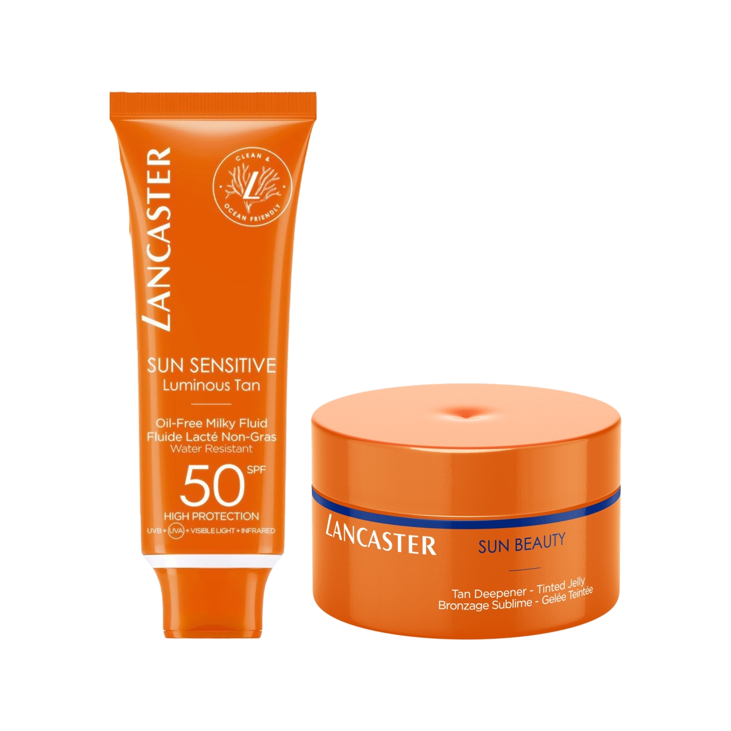 Lancaster Sun Sensitive Oil-free Milky Fluid Spf50 & Tan Deepener Tinted Jelly Spf6