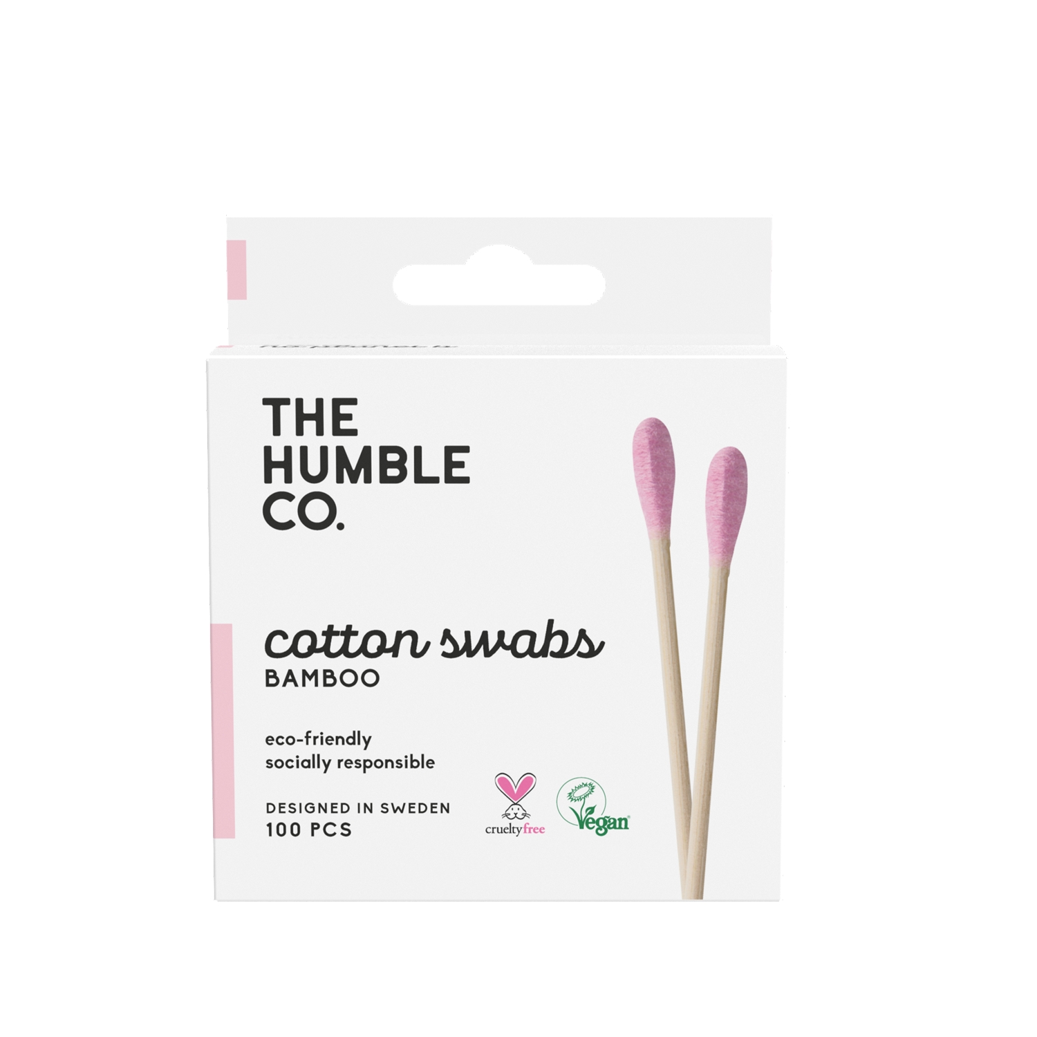 The Humble Co Kulak Temizleme Çubuğu Pembe 100 Adet