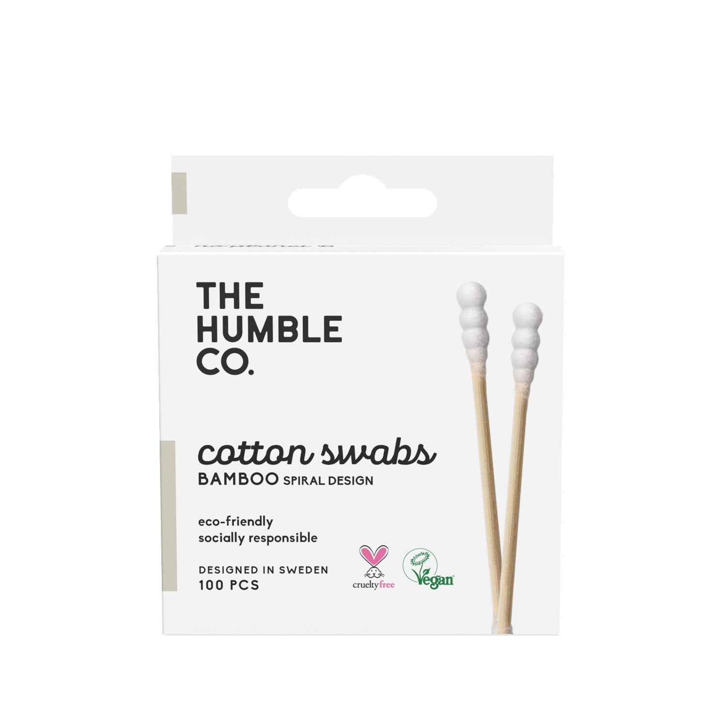 The Humble Co Kulak Temizleme Çubuğu Spiral Beyaz 100 Adet