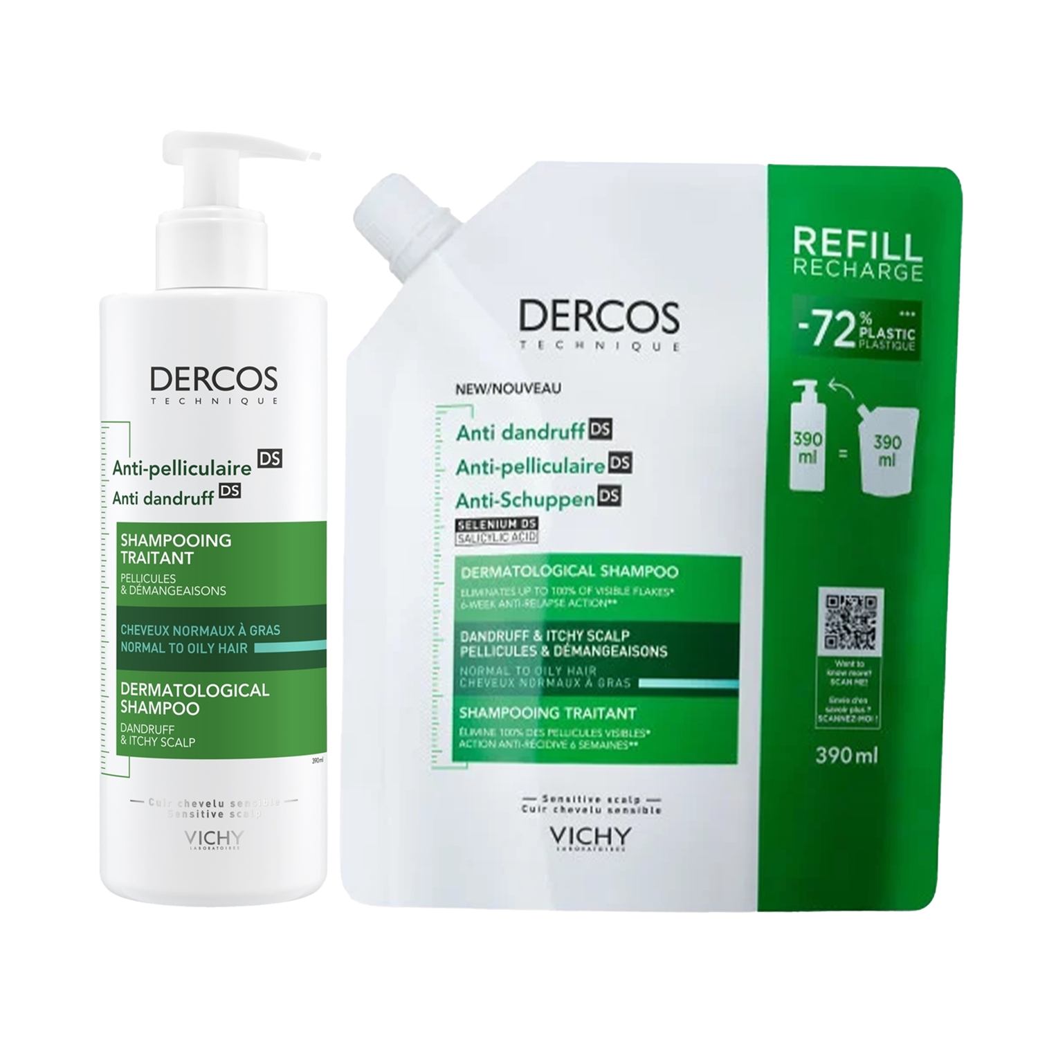 Vichy Kepek Karşıtı Şampuan & Refill Seti