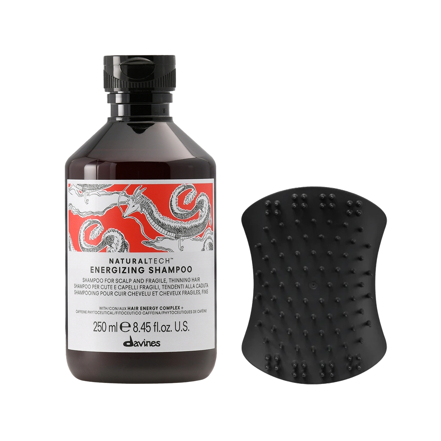 Davines Energizing Dökülme Önleyici Şampuan ve Tangle Teezer Saç Derisi Masaj Fırça Seti