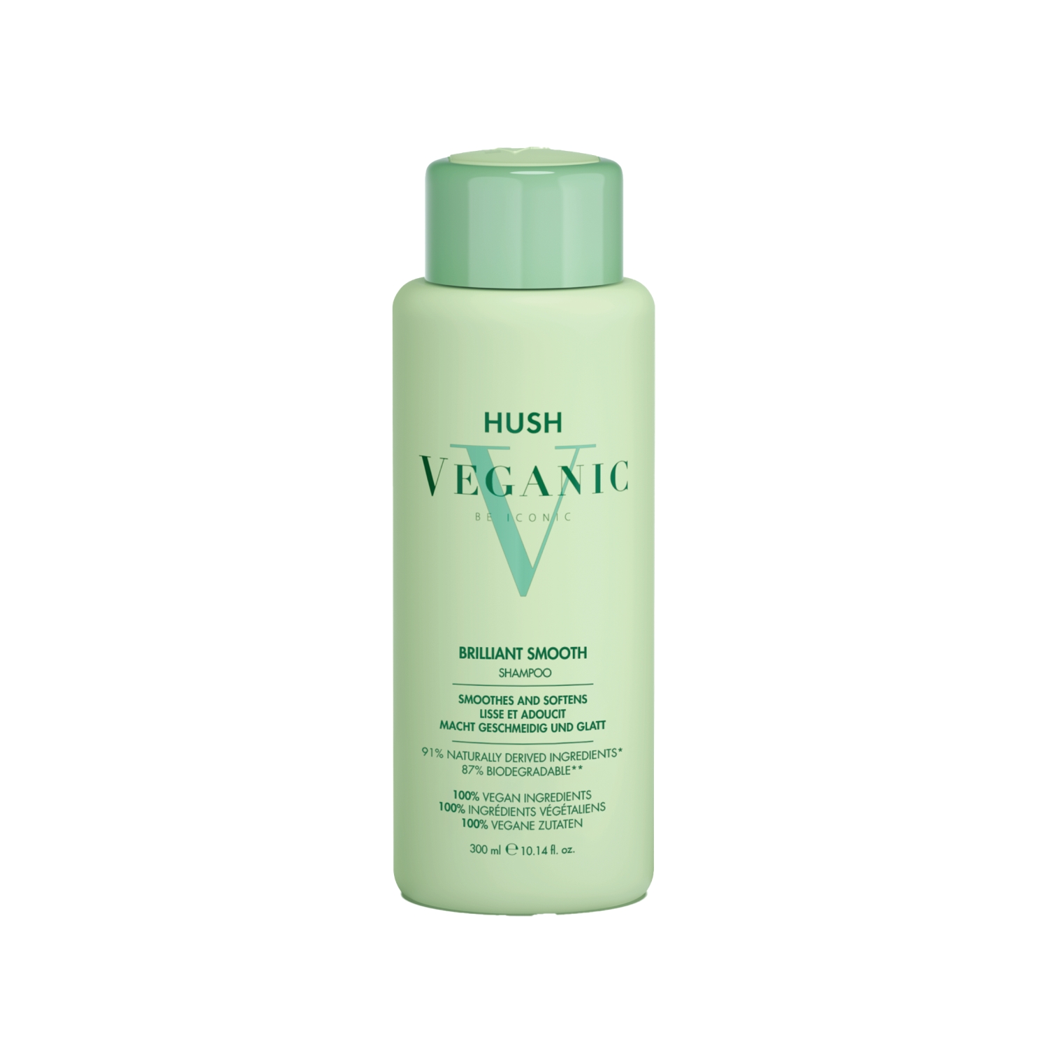 Hush Veganic Brilliant Smooth Kabaran Saçlar İçin Pürüzsüzleştirici Şampuan 300 ml