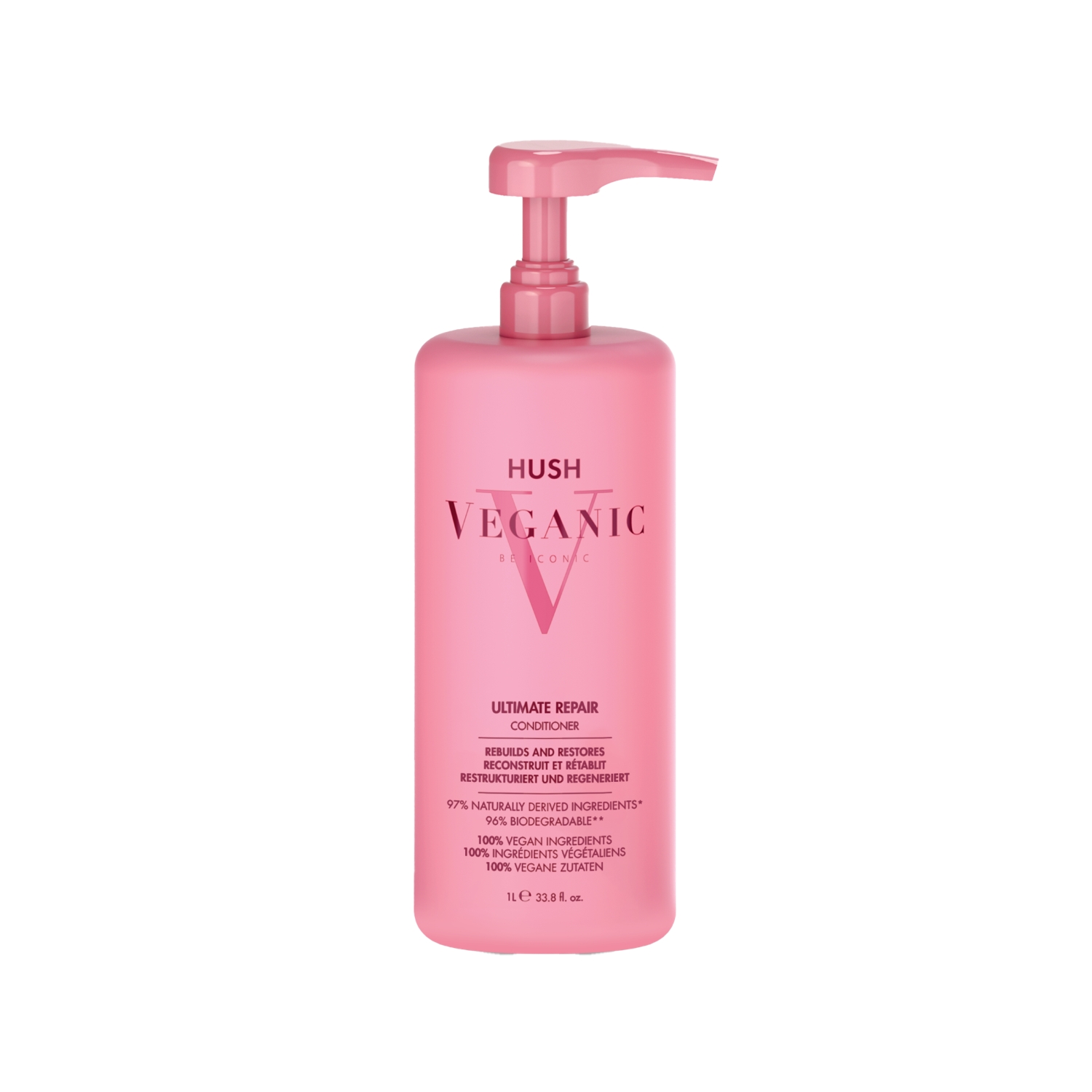 Hush Veganic Ultimate Repair Yıpranmış Saçlar İçin Onarıcı Saç Kremi 1000 ml