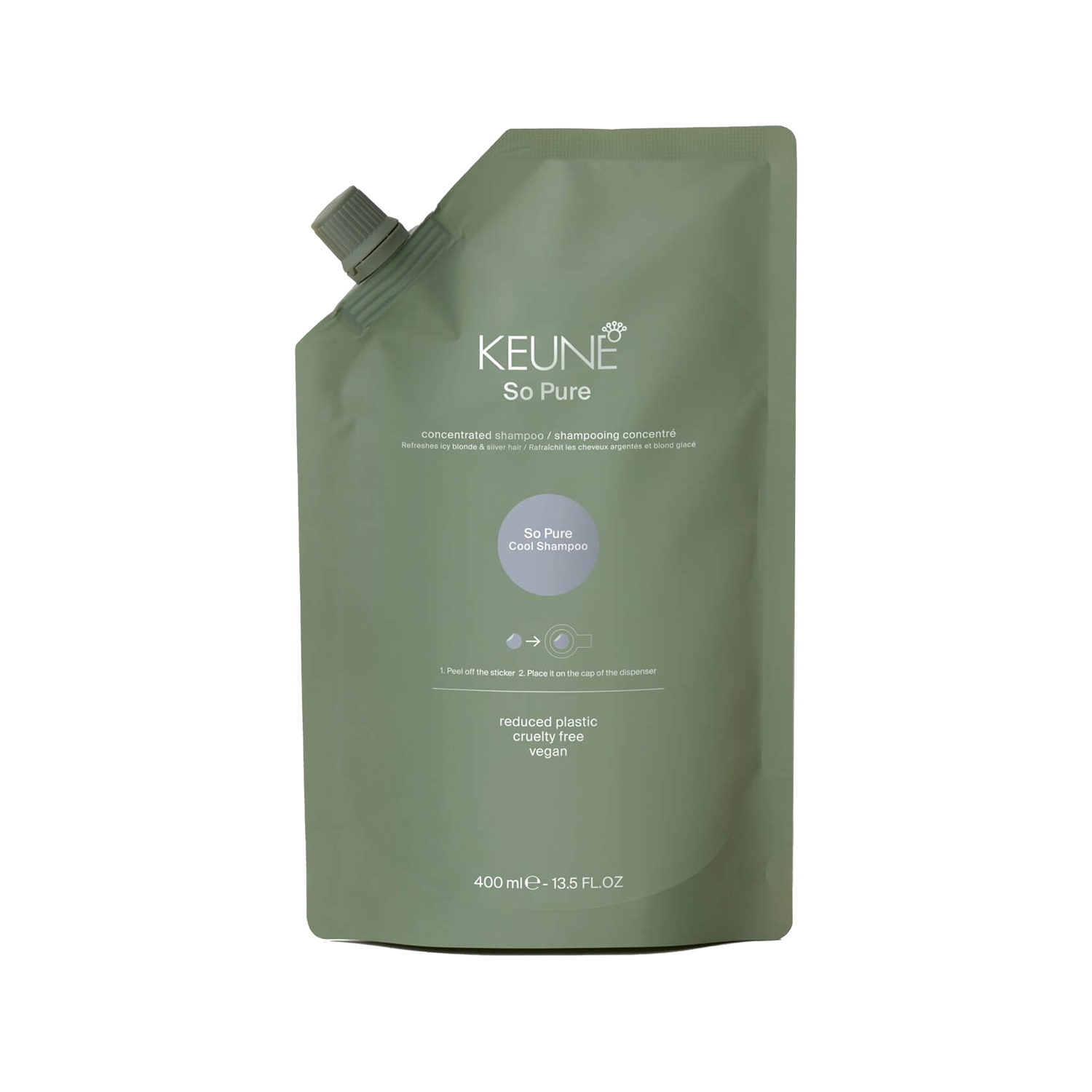 Keune So Pure Cool Sarı Gri Saçlar İçin Gümüş Şampuan Refill 400 ml
