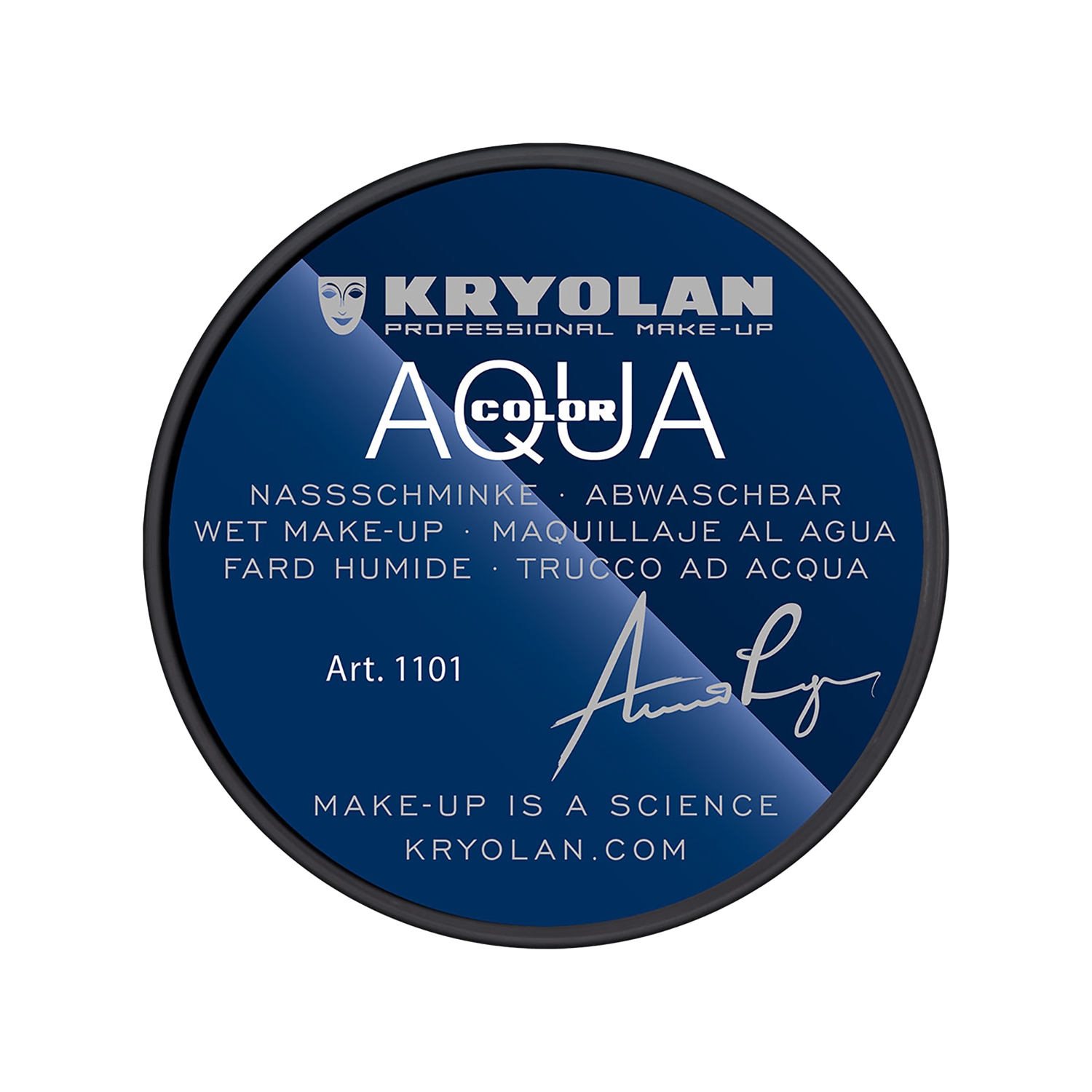 Kryolan Aquacolor Profesyonel Yüz ve Vücut Makyajı 71 Siyah 8 ml
