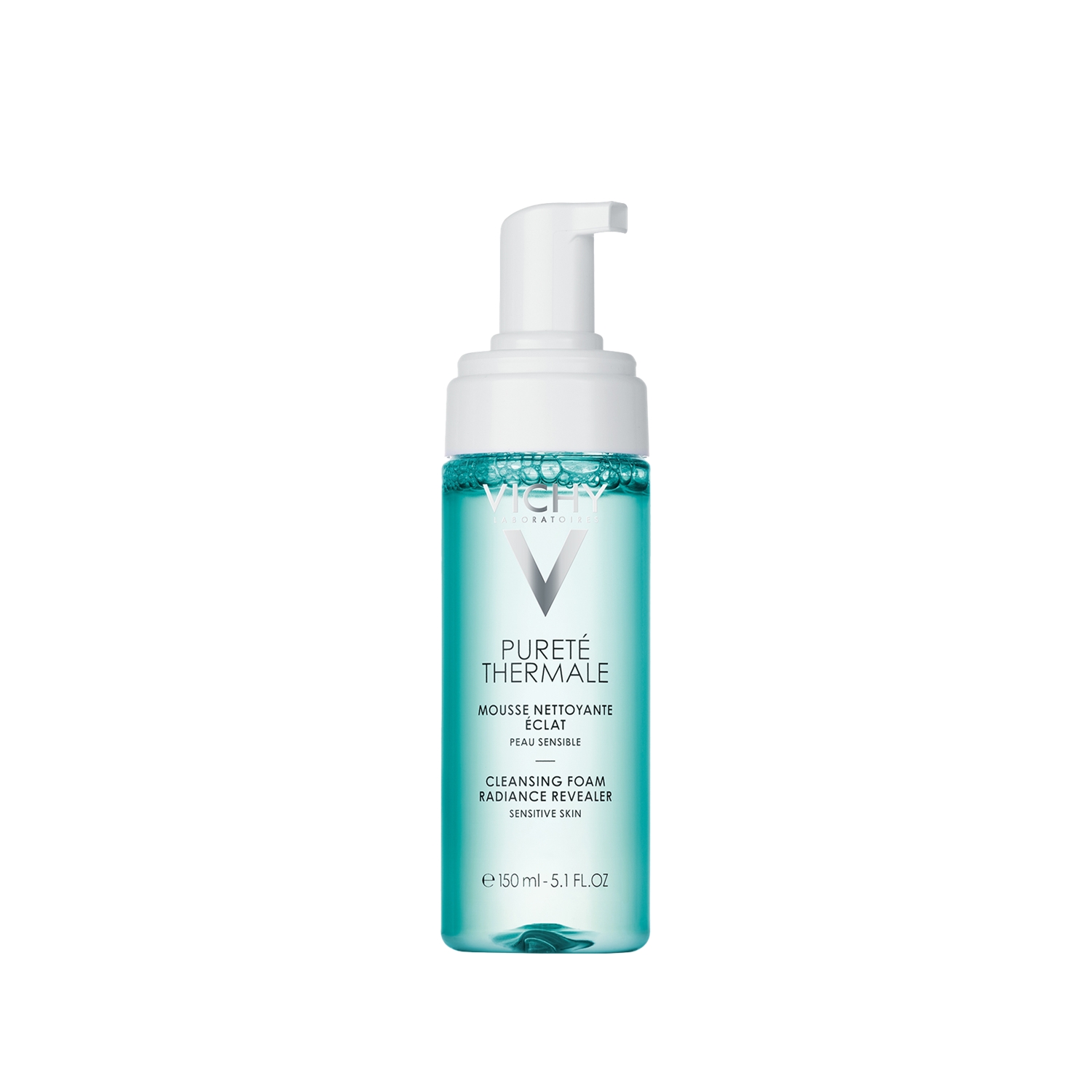Vichy Purete Thermale Eau Moussant Hassas Ciltler için Yüz Temizleyici Köpük 150ml