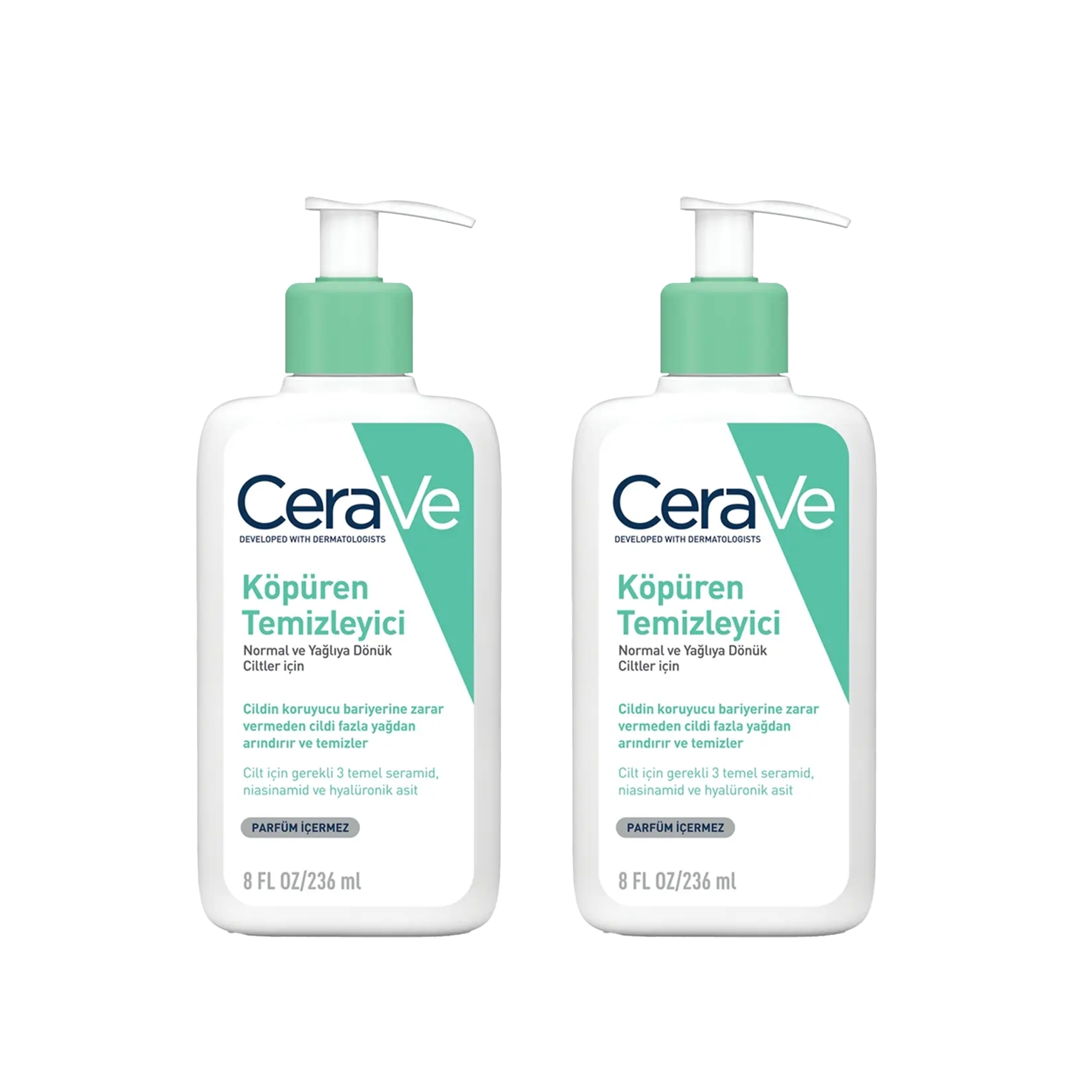 CeraVe Köpüren Temizleyici 236 ml 2 Adet