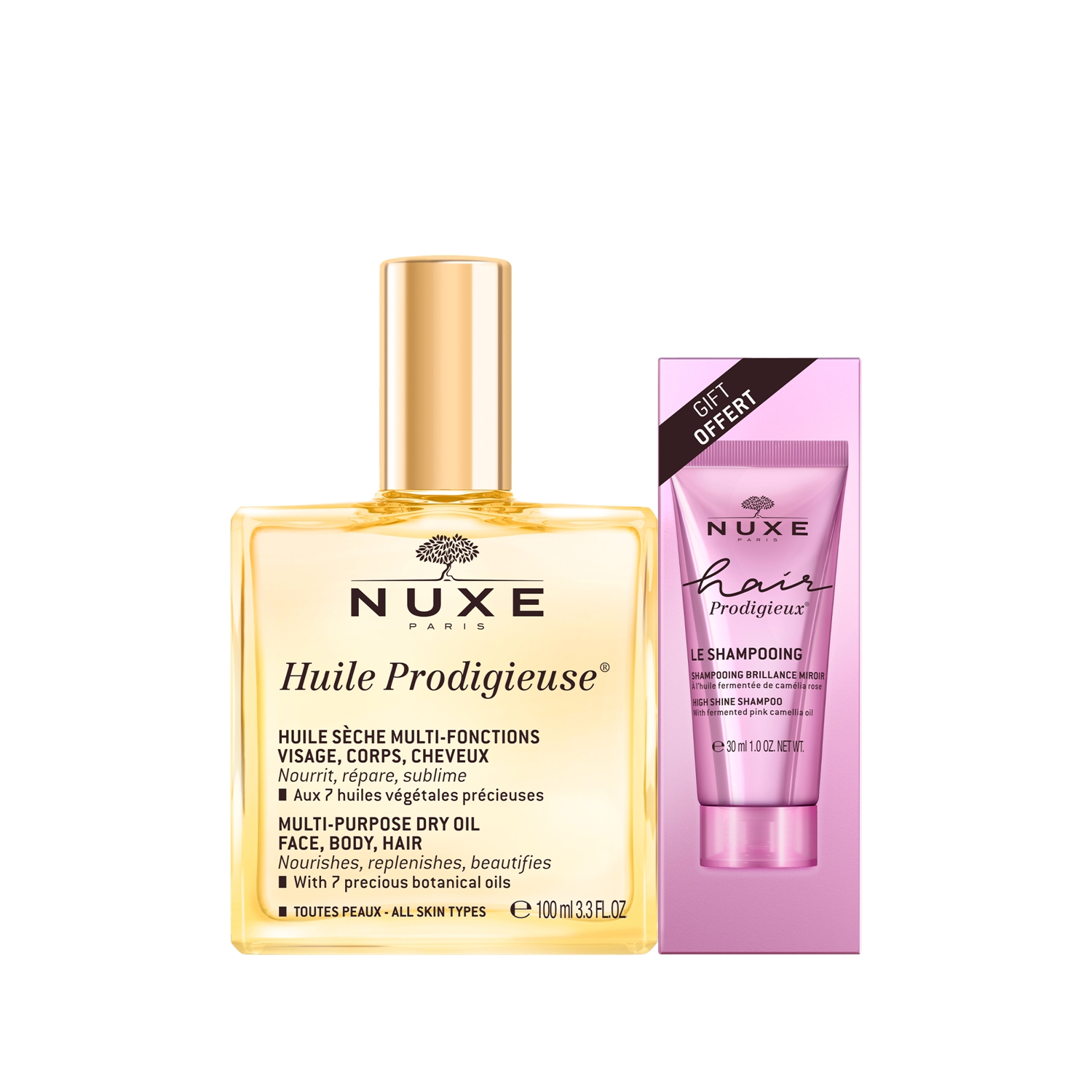 Nuxe Huile Prodigieuse Çok Amaçlı Kuru Yağ Şampuan Hediyeli