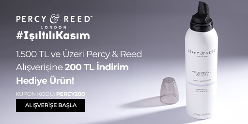 Percy & Reed'de 1.500 TL Üzerine 200 TL İndirim + Deneme Boyu Hediye