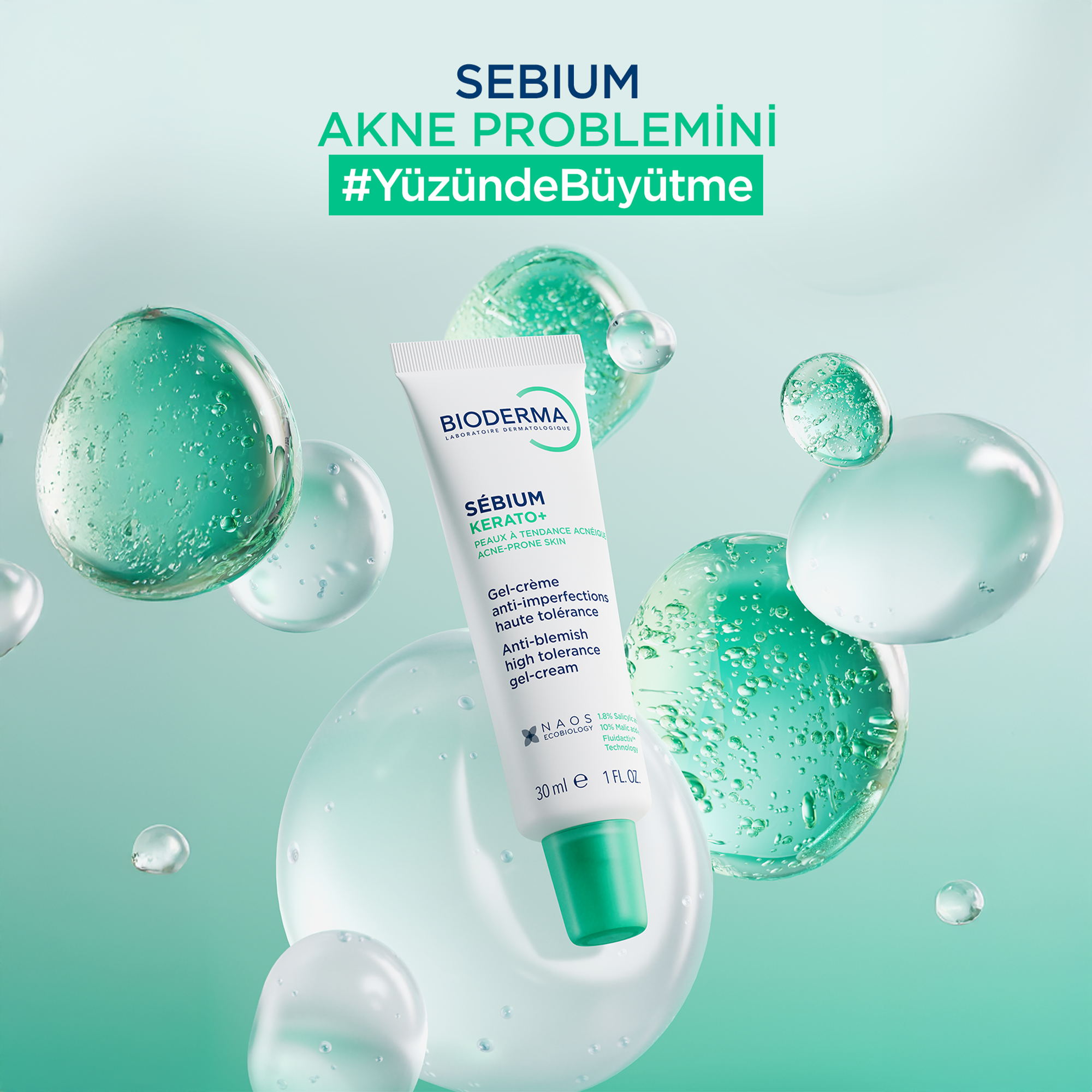 Bioderma Sebium Kerato+ Nemlendirici Jel Krem 30 ml