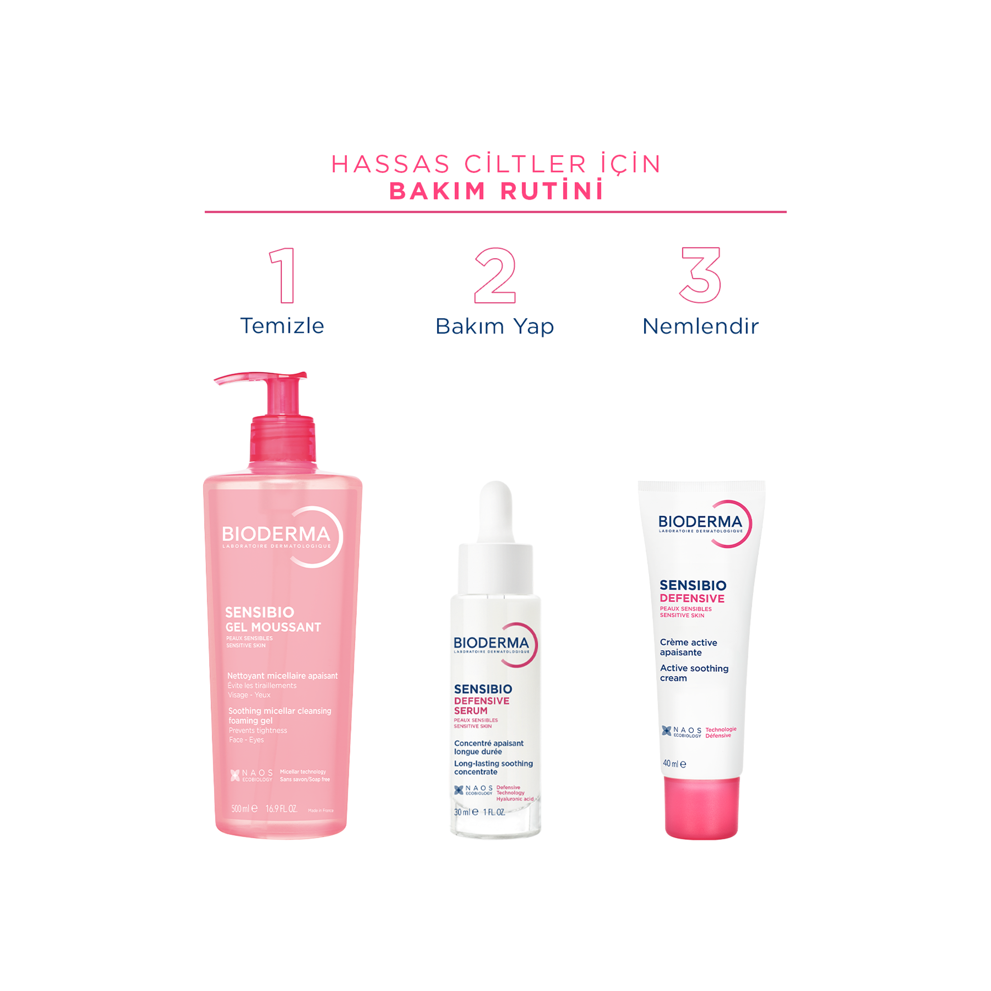 Bioderma Sensibio Foaming Yüz Temizleme Jeli - 2'li Avantaj Paketiyle Uzun Süreli Kullanım