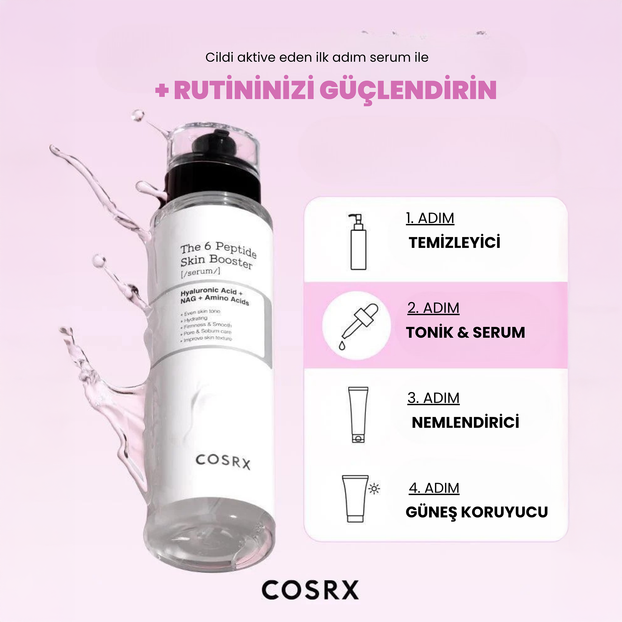 ブースター・導入液 The 6 Peptide Skin Booster serum COSRX Cosrx The 6 Peptide Skin Booster Serum 150 ml | Sachane