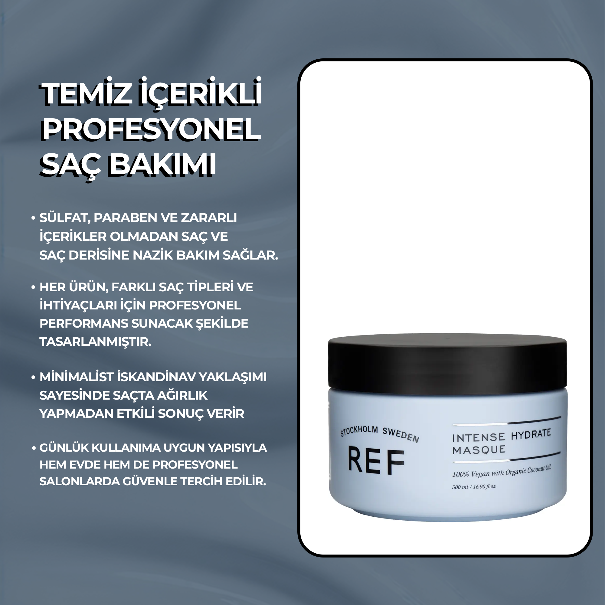 REF Intense Hydrate Kuru Saçlar İçin Yoğun Nemlendirici Maske 500