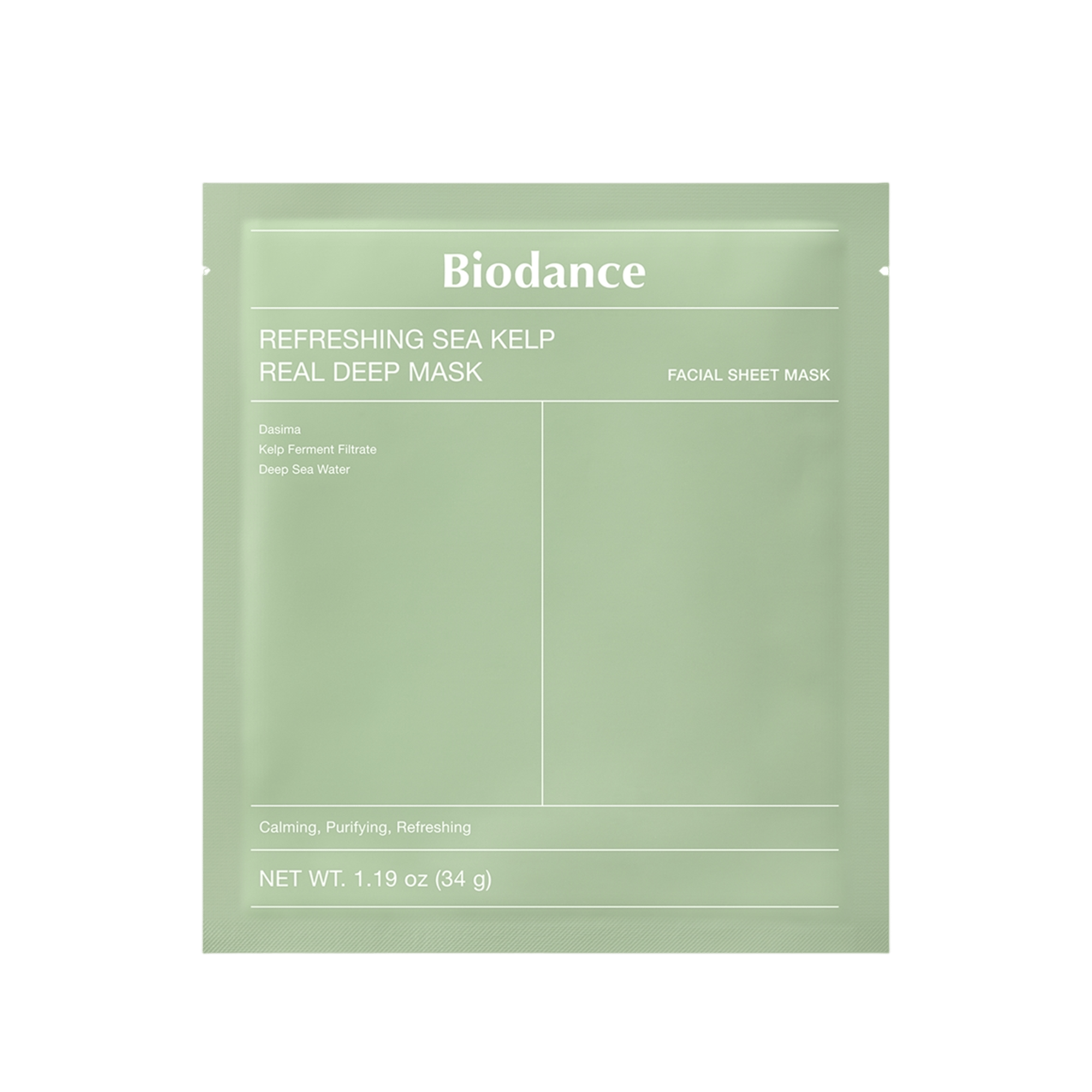 Biodance Refreshing Sea Kelp Yatıştırıcı Kağıt Yüz Maskesi 4x34 g