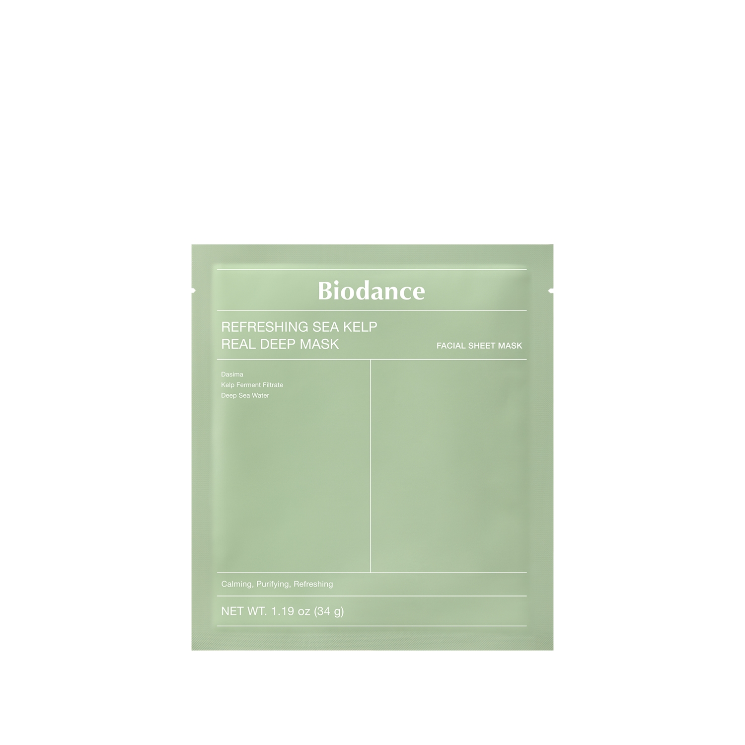 Biodance Refreshing Sea Kelp Yatıştırıcı Kağıt Yüz Maskesi 4x34 g