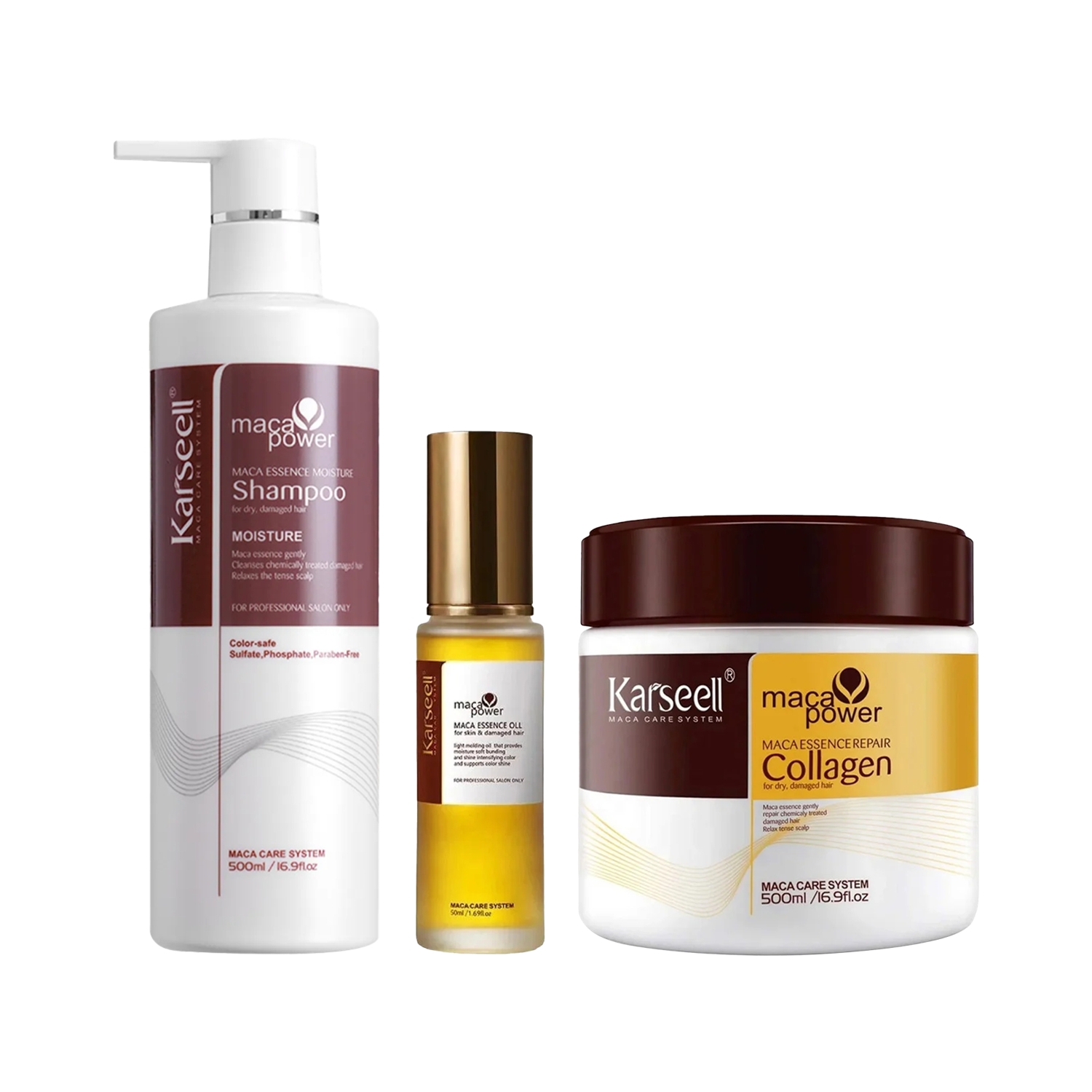 Karseell Maca Power Maca Essence Yıpranmış Saçlar İçin Bakım Seti