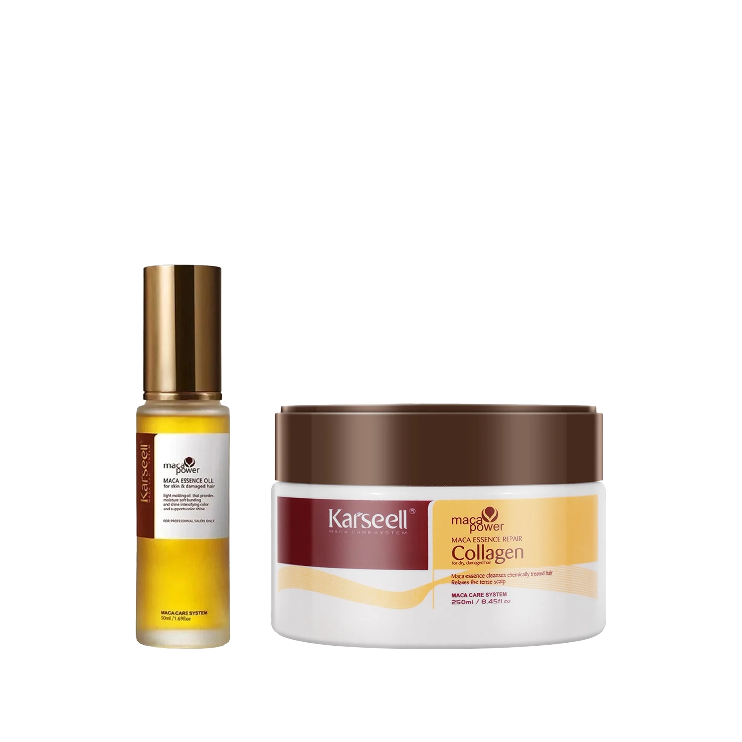 Karseell Maca Power Maca Essence Saç Maskesi 250 ml ve Onarıcı Argan Yağı 50 ml