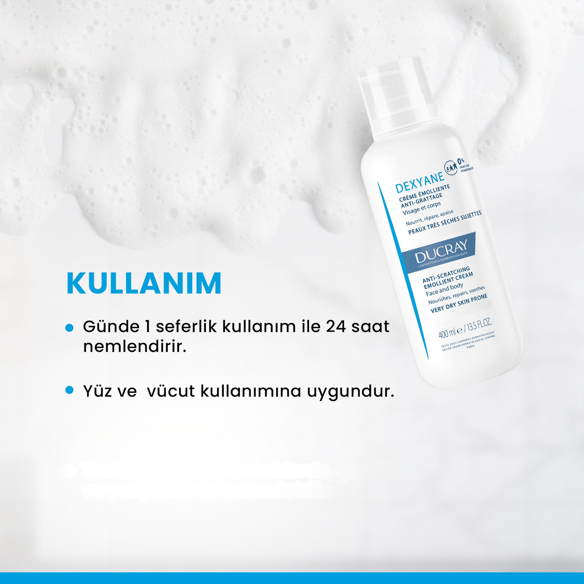 Ducray Dexyane Kuruluk Karşıtı Nemlendirici Krem 400 ml - Ciltte Kuruluk ve Pul Pul Dökülmeyi Önleyen Nemlendirici