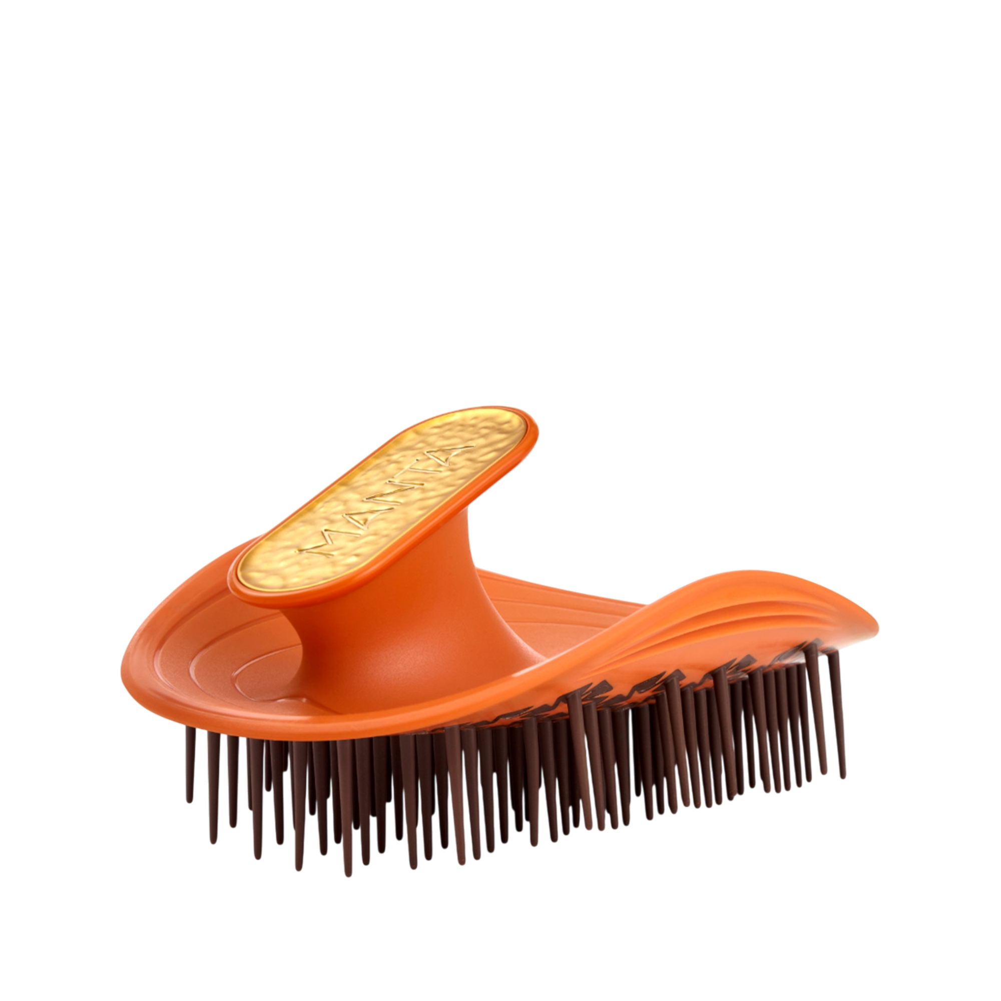 Manta Curls Kalın Telli ve Kıvırcık Saçlar İçin Fırça Amber Orange Gold