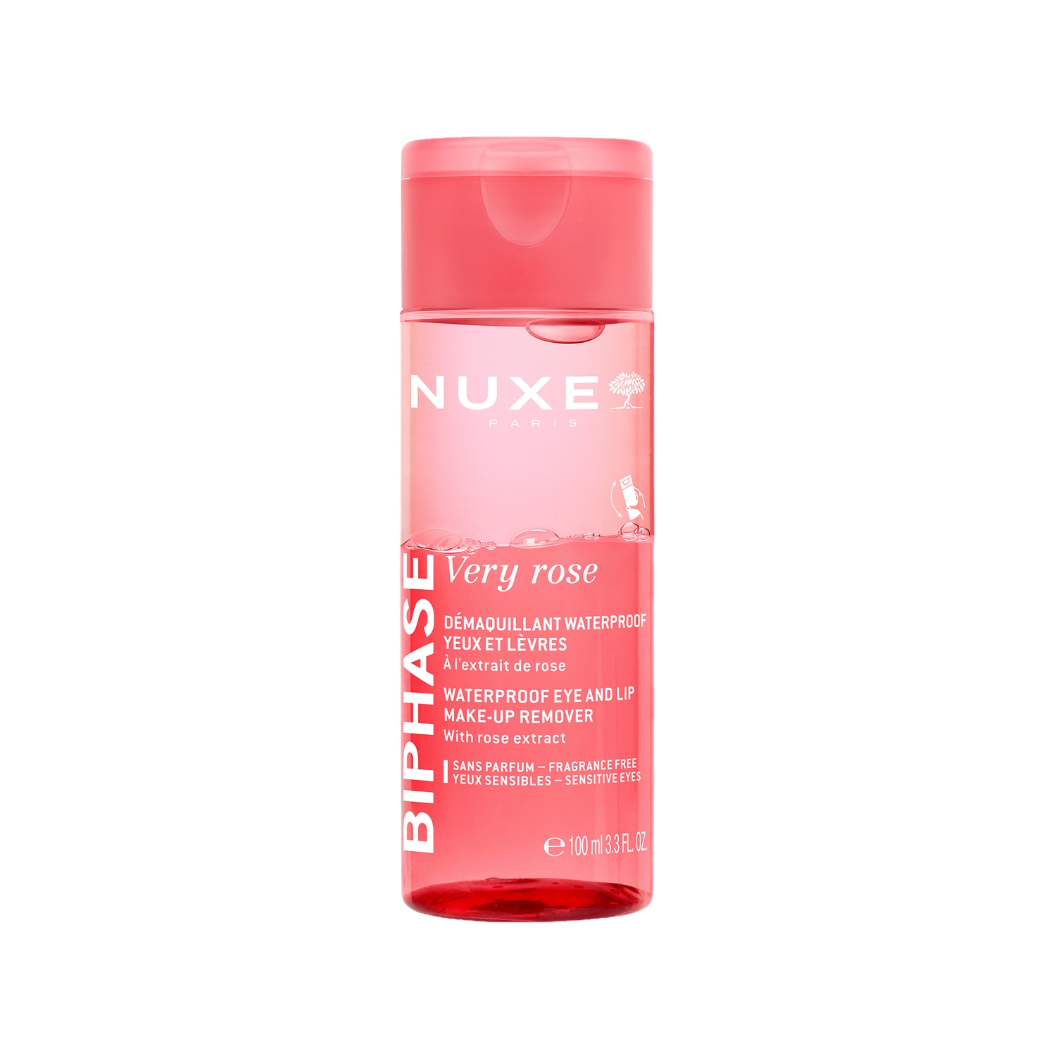 Nuxe Very Rose Biphase Suya Dayanıklı Göz ve Dudak Makyajı Temizleyici 100 ml