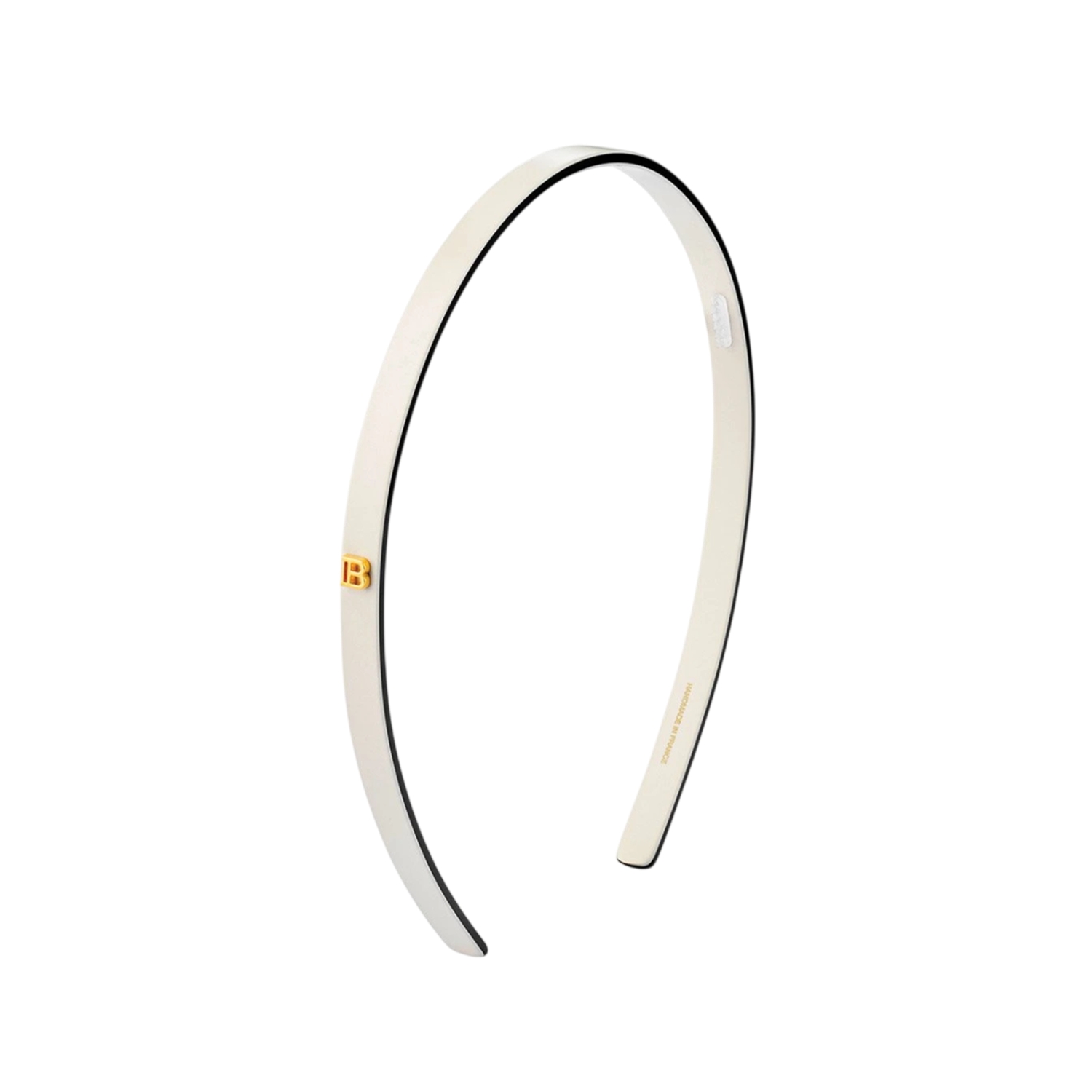 Balmain Cellulose Acetate Headband Saç Bandı Küçük Beyaz Siyah