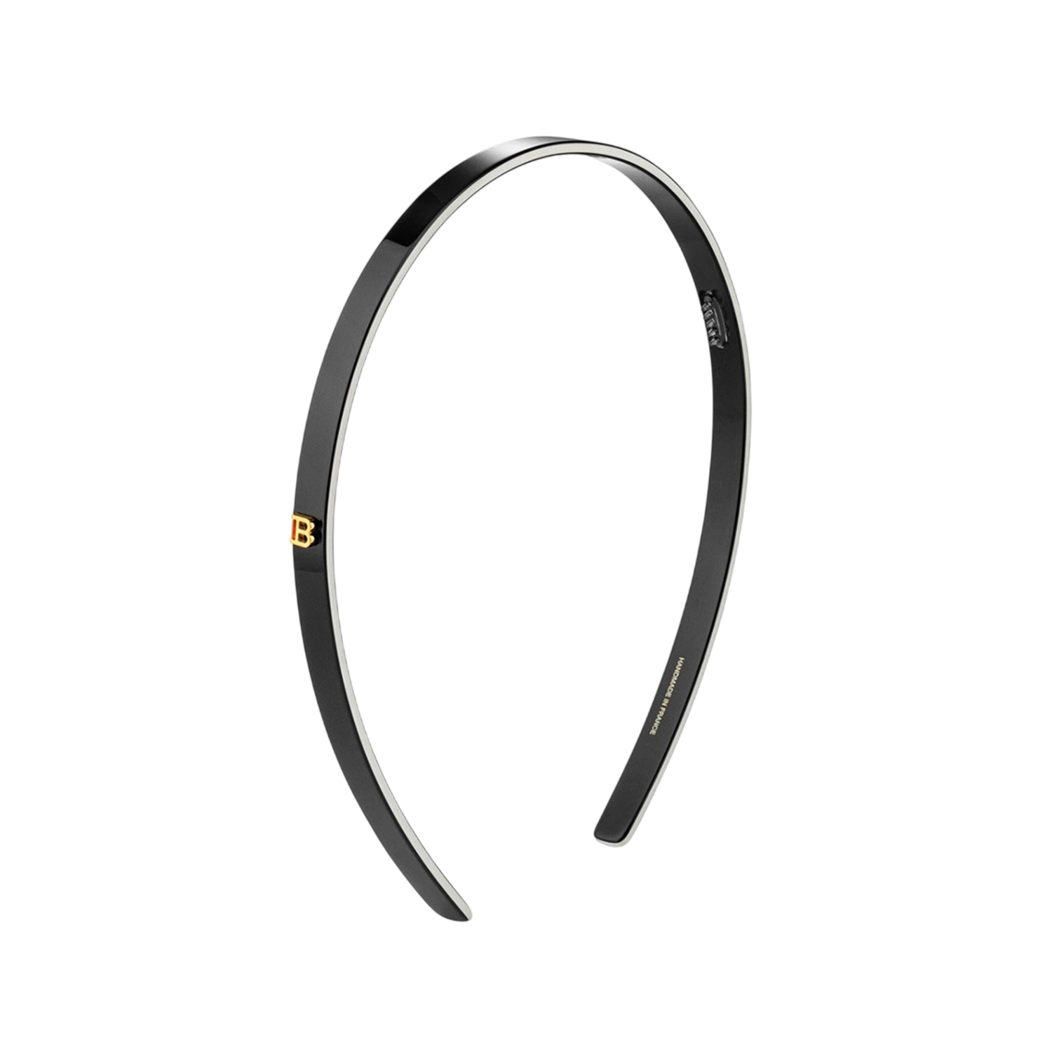 Balmain Cellulose Acetate Headband Saç Bandı Küçük Siyah Beyaz