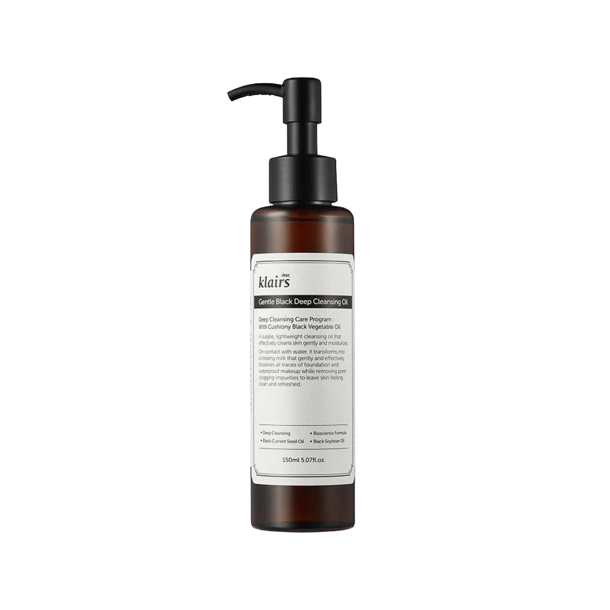Dear Klairs Gentle Black Deep Cleansing Oil Yüz Temizleme Yağı 150 ml