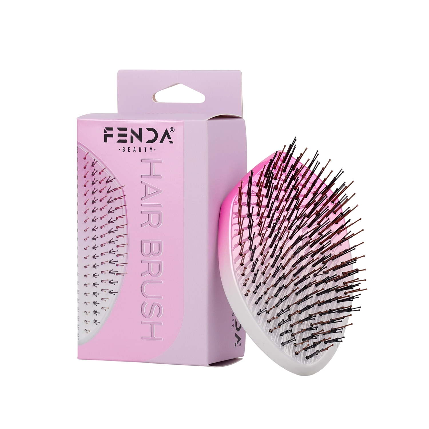 Fenda Profesyonel 4 Pinli Oval Saç Fırçası Galaxy Pink 2PN