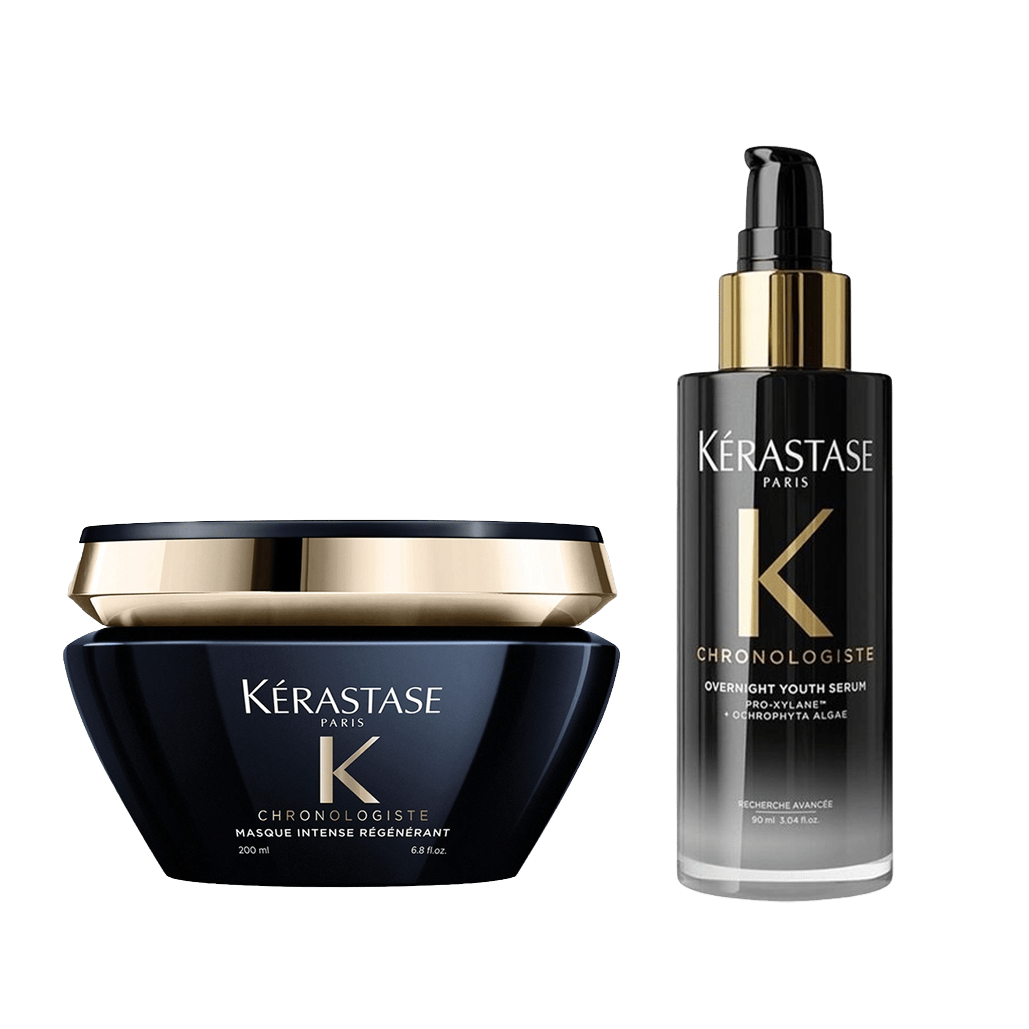 Kerastase Chronologiste Yenileyici Saç Maskesi 200 ml ve Gece Bakım Serumu 90 ml