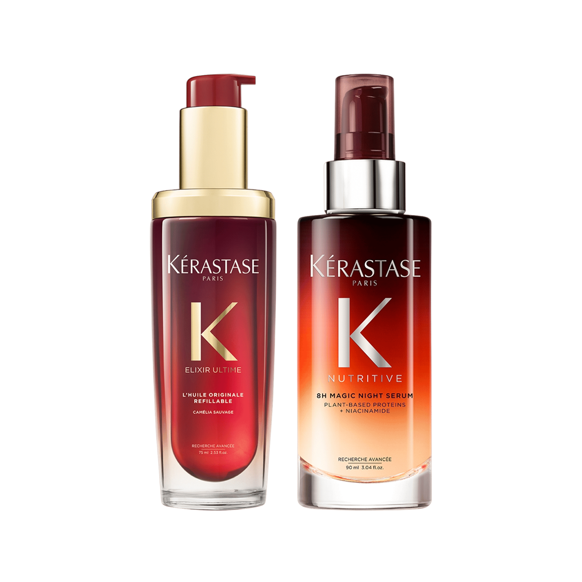 Kerastase Nutritive 8H Gece Serumu ve Elixir Saç Bakım Yağı Seti