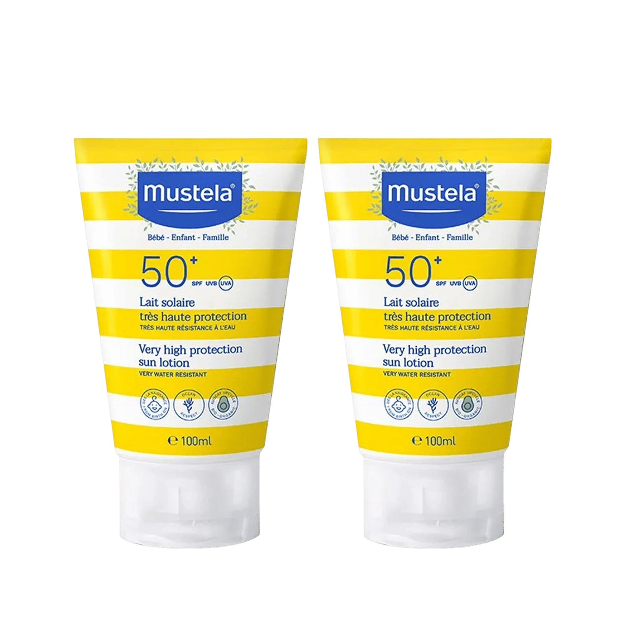Mustela SPF 50+ Çok Yüksek Koruma Faktörlü Güneş Losyonu 100 ml 2 Adet