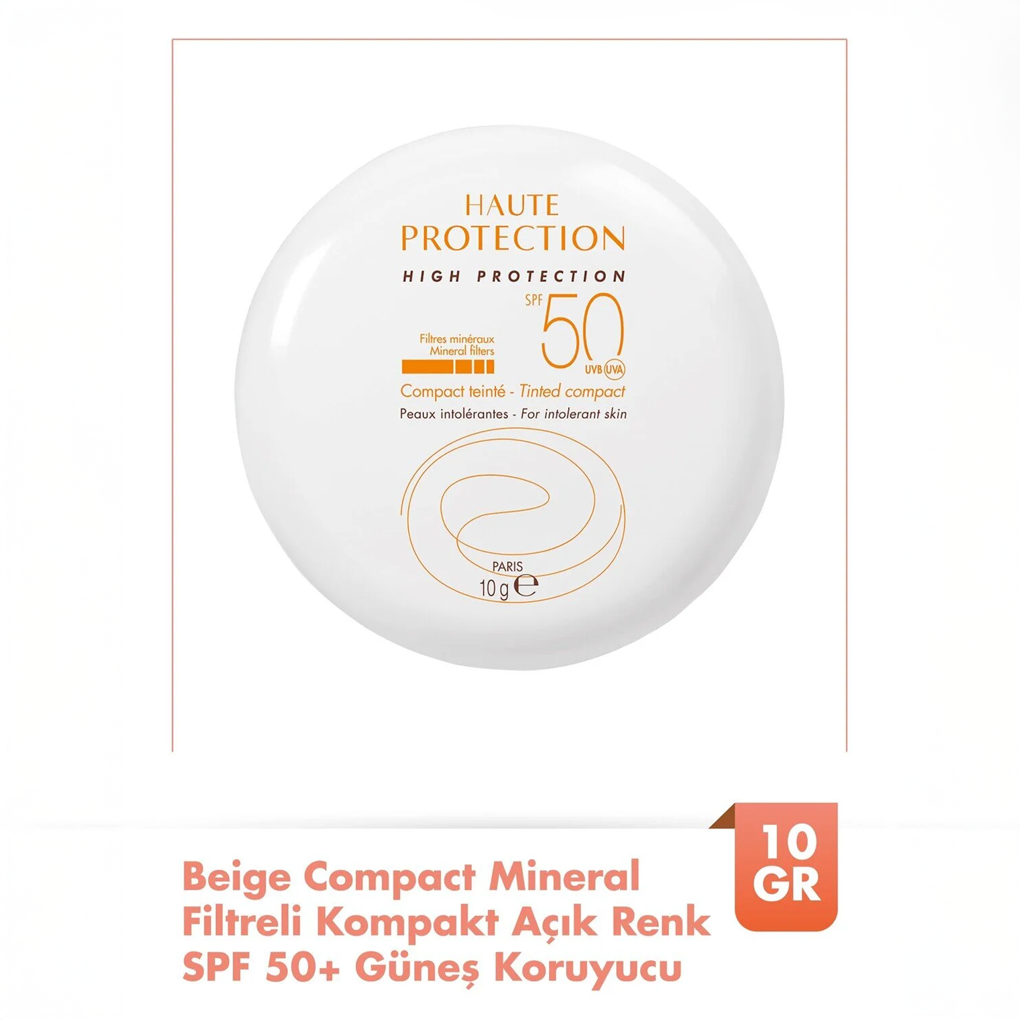 Avene Compact Sable Mineral Filtreli Kompakt Renkli SPF 50+ Güneş Koruyucu 10 g - Doğal görünüm sağlayan ve cildi UV ışınlarına karşı koruyan taşınabilir güneş koruyucu