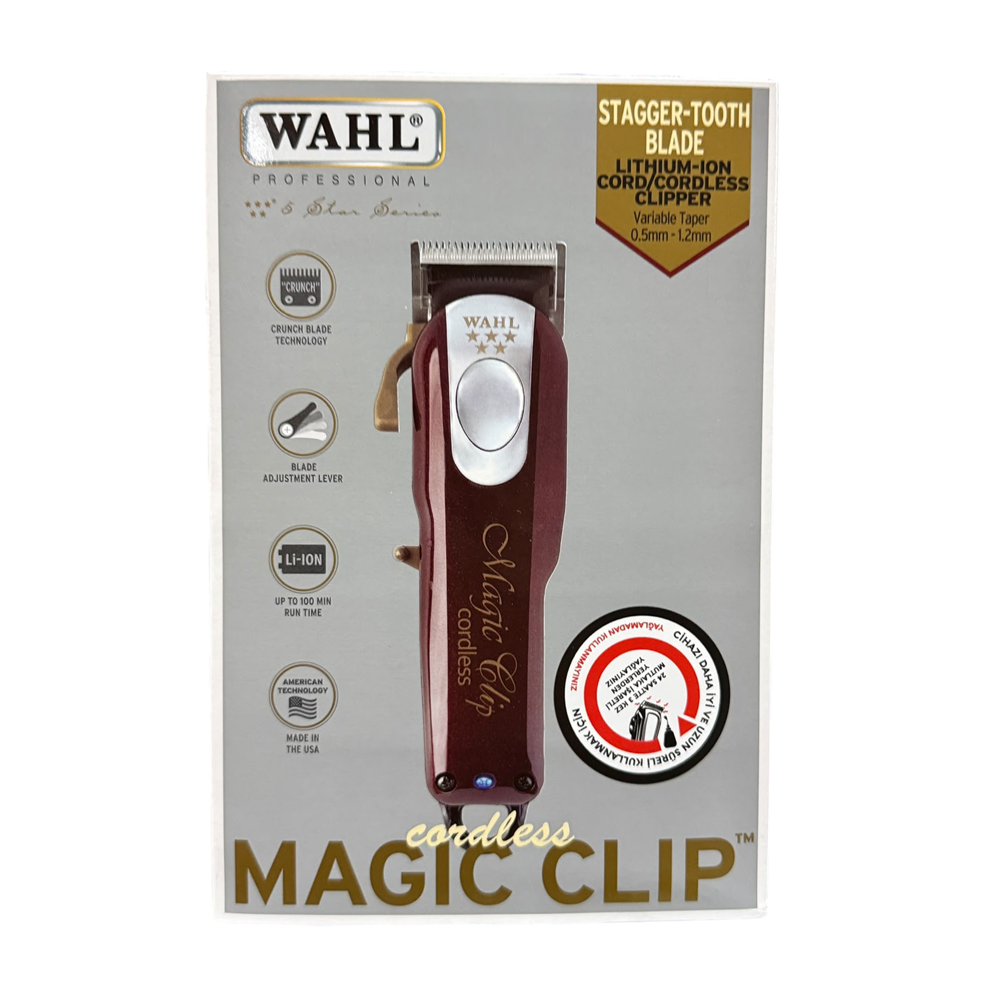 Wahl 5 Star Series Cordless Magic Clip Tıraş Makinesi 08148-316H - Kablosuz, güçlü ve şık tasarımlı tıraş makinesi
