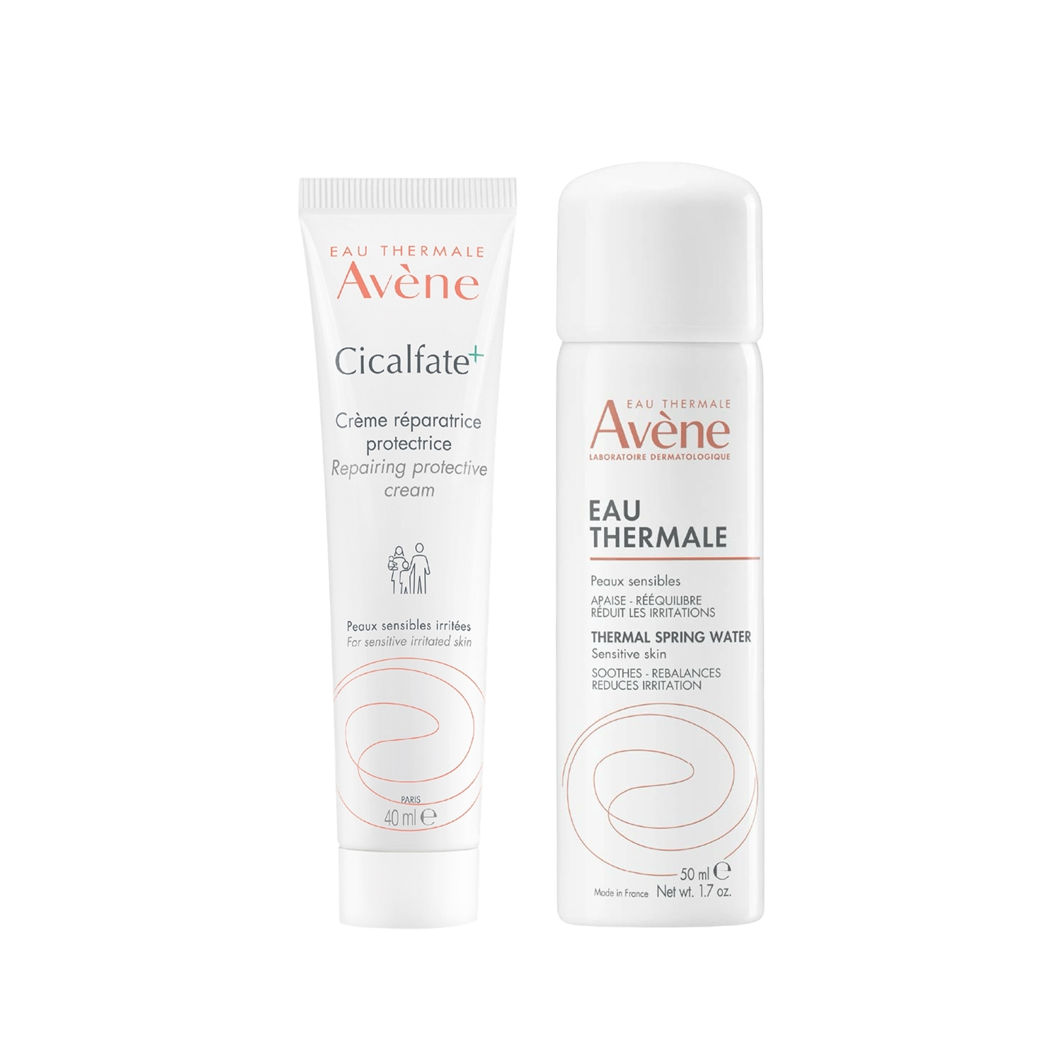 Avene Cicalfate+ Hassas ve Yıpranmış Ciltler İçin Onarıcı Bakım Kremi 40 ml ve Termal Su 50 ml
