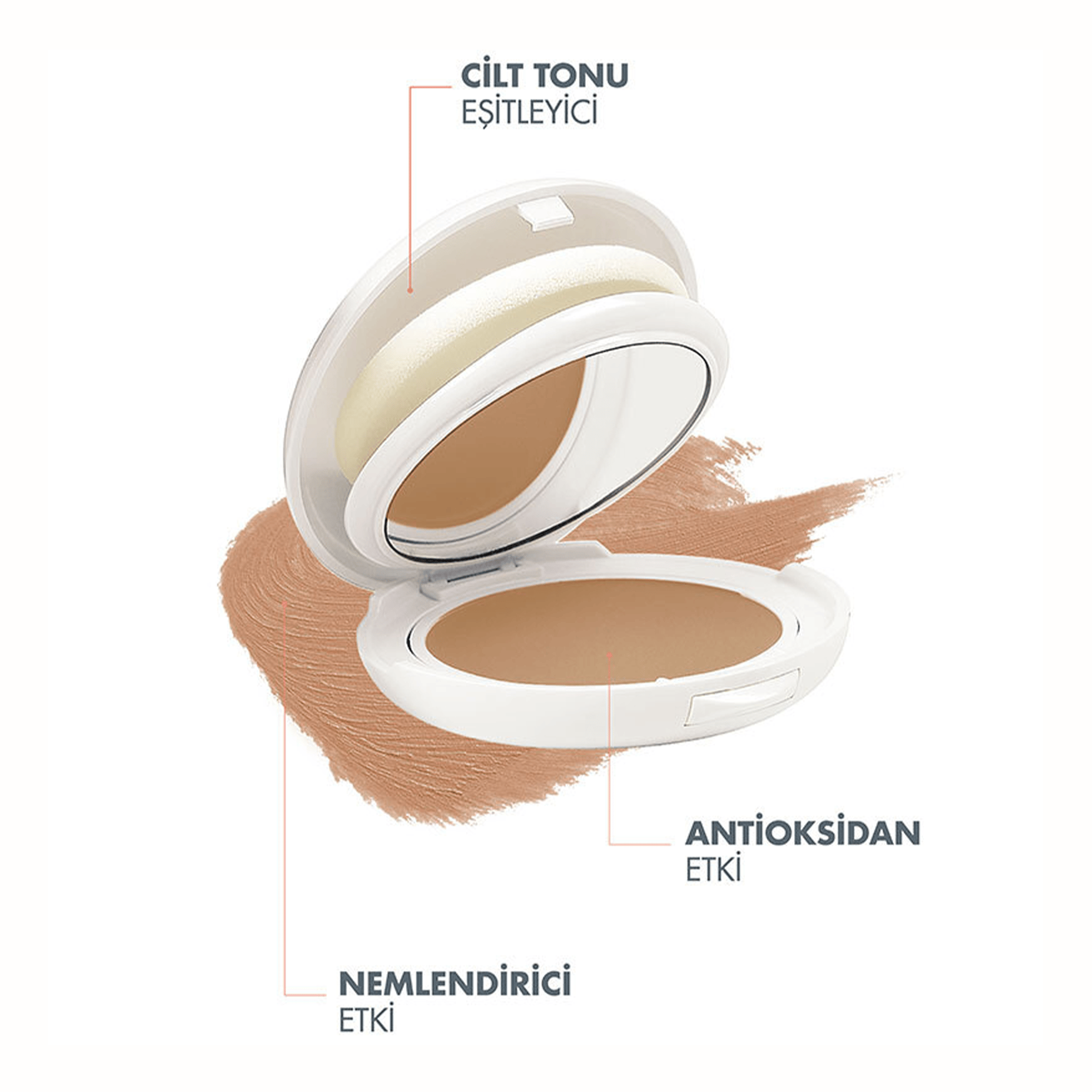Avene Compact Sable Mineral Filtreli Kompakt Renkli SPF 50+ Güneş Koruyucu 10 g - Cilt tonunu eşitleyen, yüksek koruma sağlayan kompakt renkli güneş koruyucu