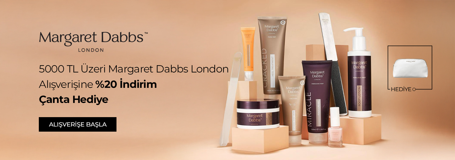 Margaret Dabbs London Alışverişlerinde %20 İndirime Ek, 5000 TL üzeri Alışverişlerde Hediye Ürün!