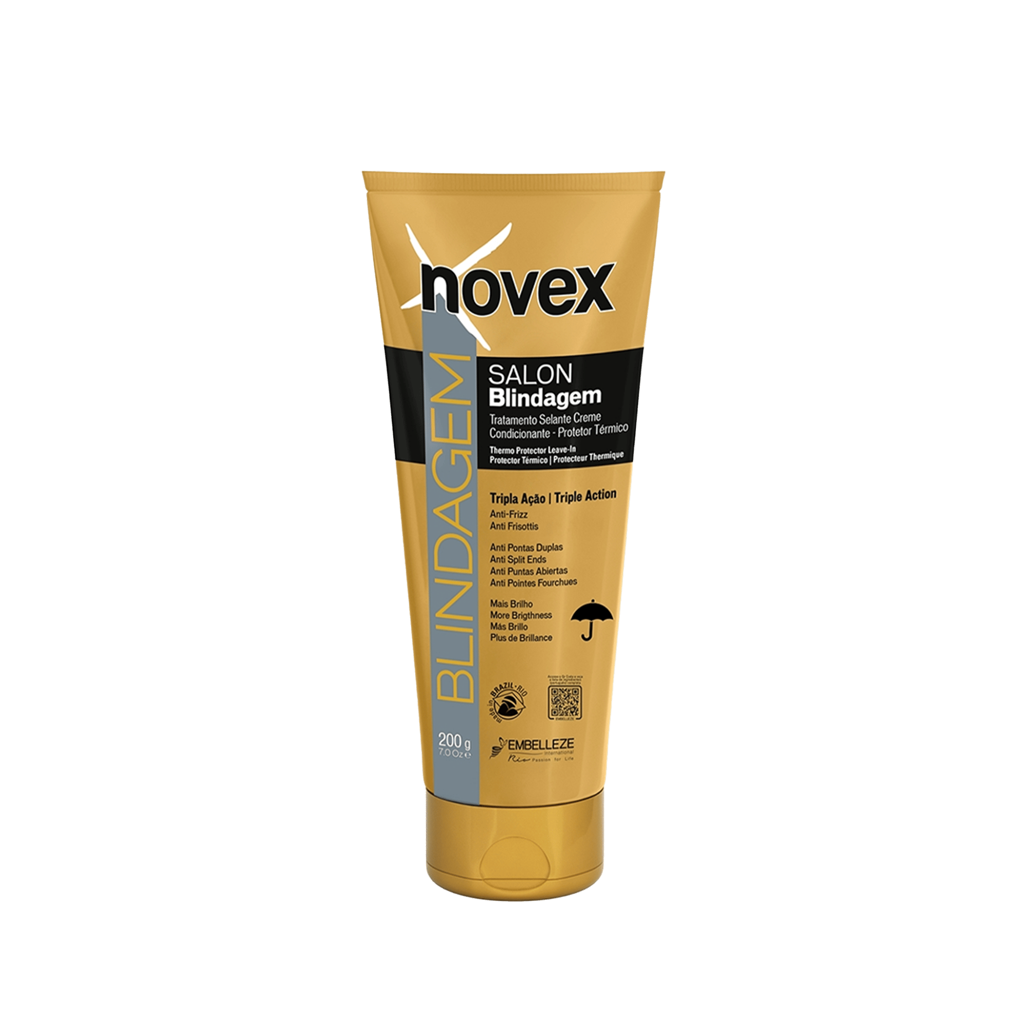 Novex Blindagem Isı Koruyucu Durulanmayan Saç Bakım Kremi 200 g