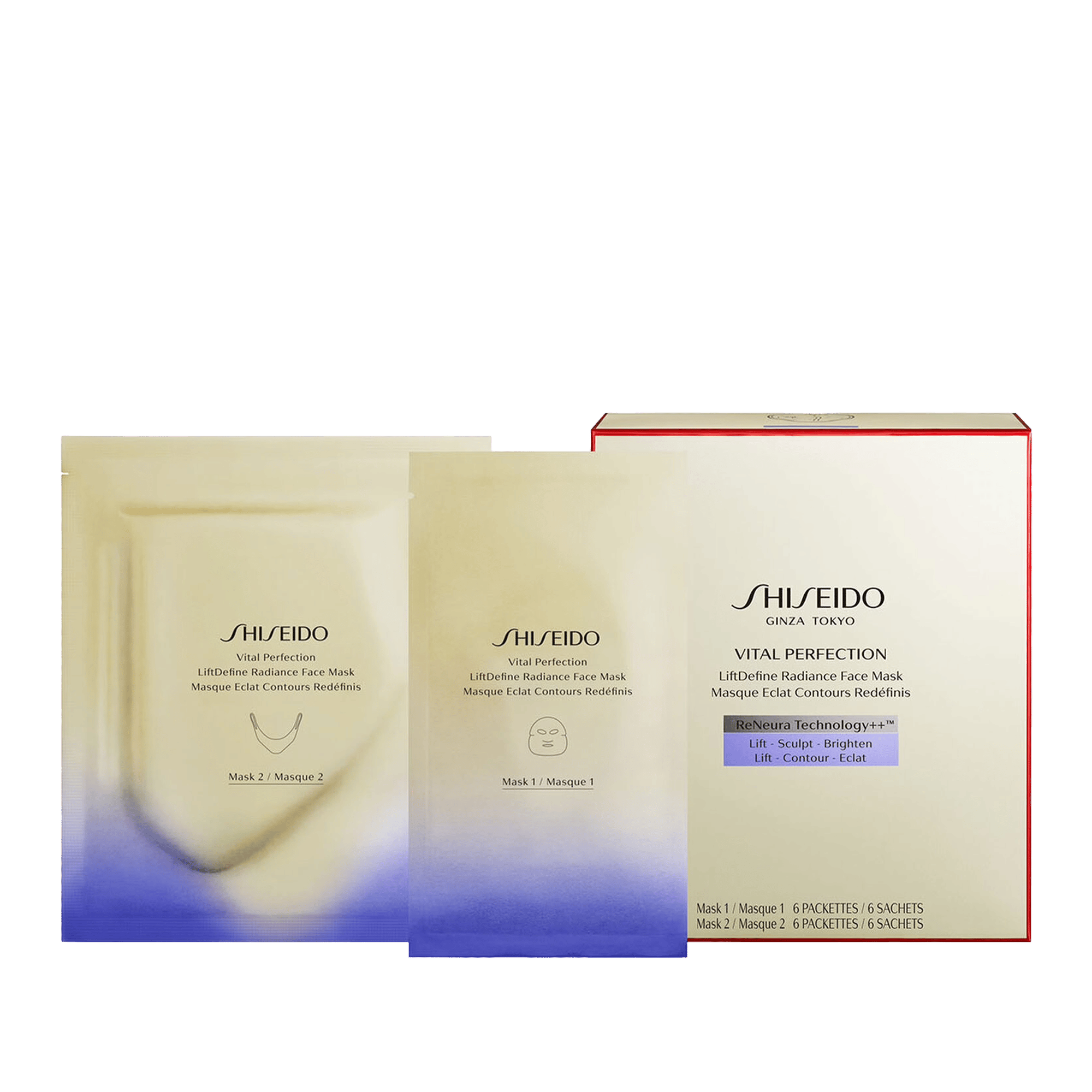 Shiseido Vital Perfection LiftDefine Radiance Kağıt Yüz Maskesi 6 Adet