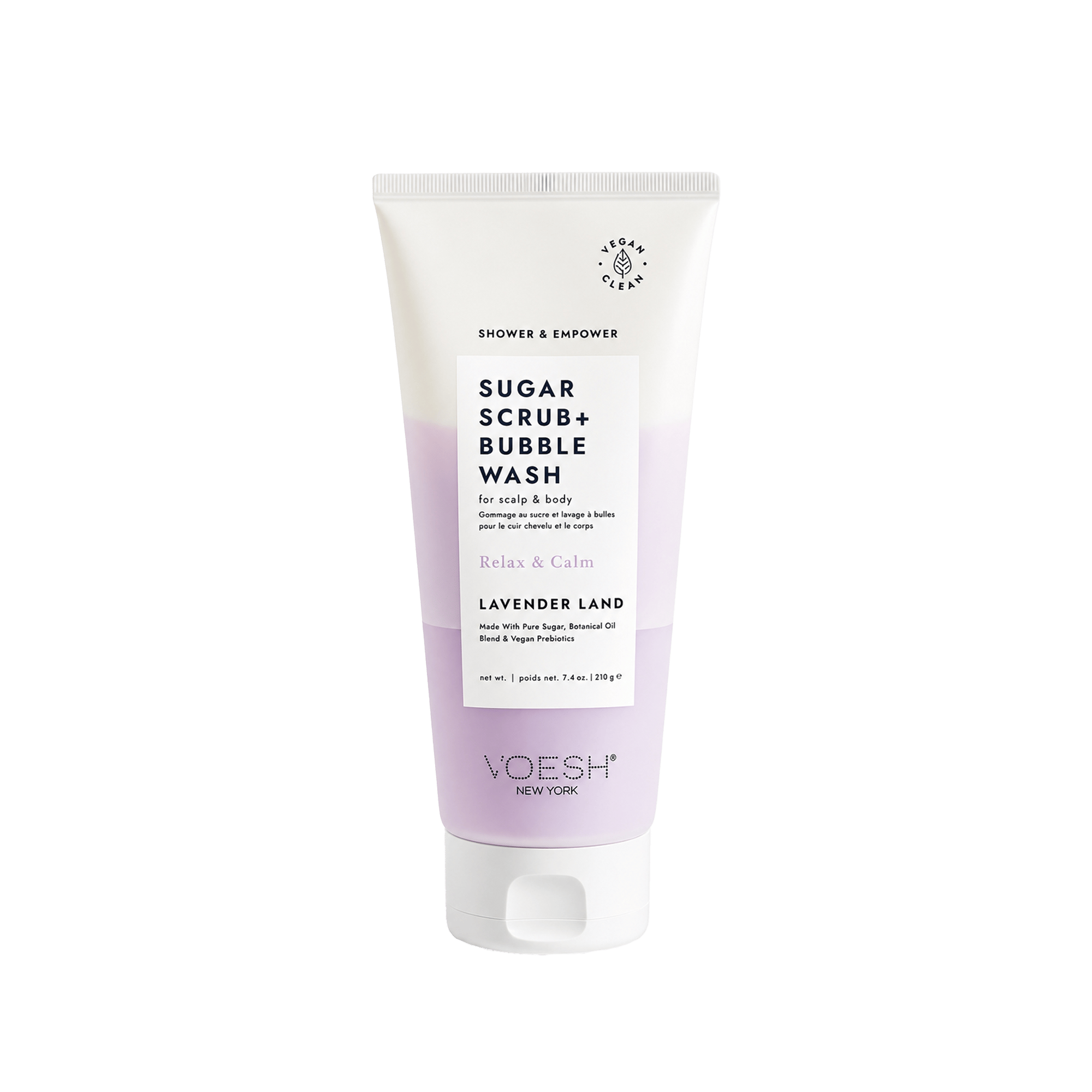 Voesh New York Sugar Scrub Baş Derisi ve Vücut İçin Köpüren Peeling Lavanta 210 g