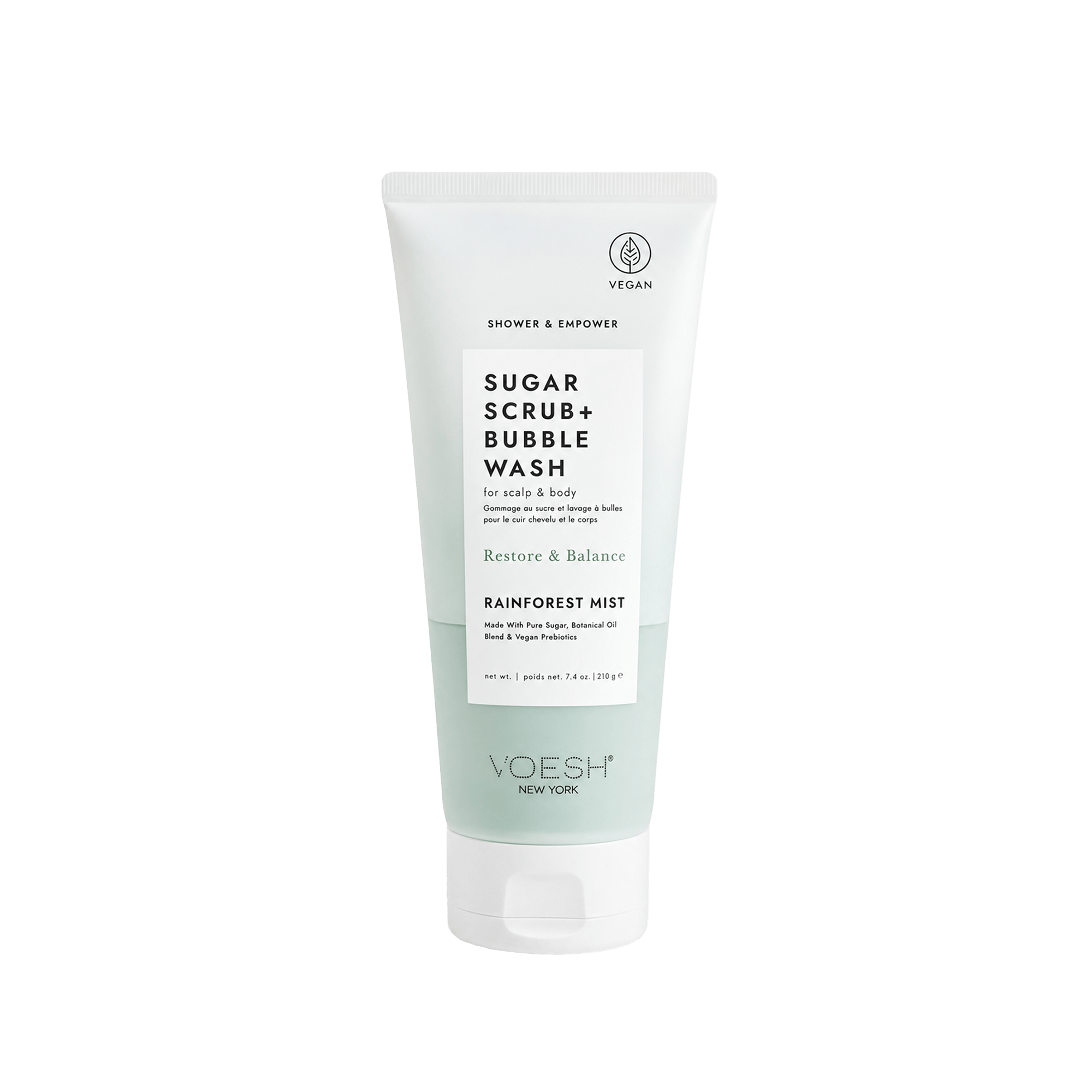 Voesh New York Sugar Scrub Baş Derisi ve Vücut İçin Köpüren Peeling Yağmur Ormanı 210 g