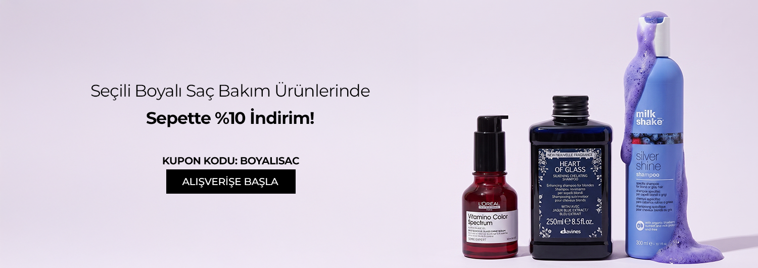 Boyalı Saç Bakımında Sepette %10 İndirim