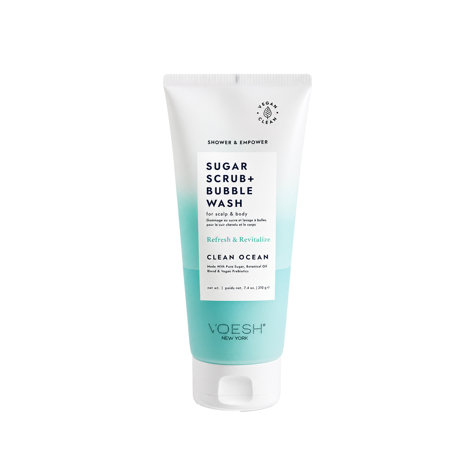 Voesh New York Sugar Scrub Baş Derisi ve Vücut İçin Canlandırıcı Köpüren Peeling Okyanus 210 g