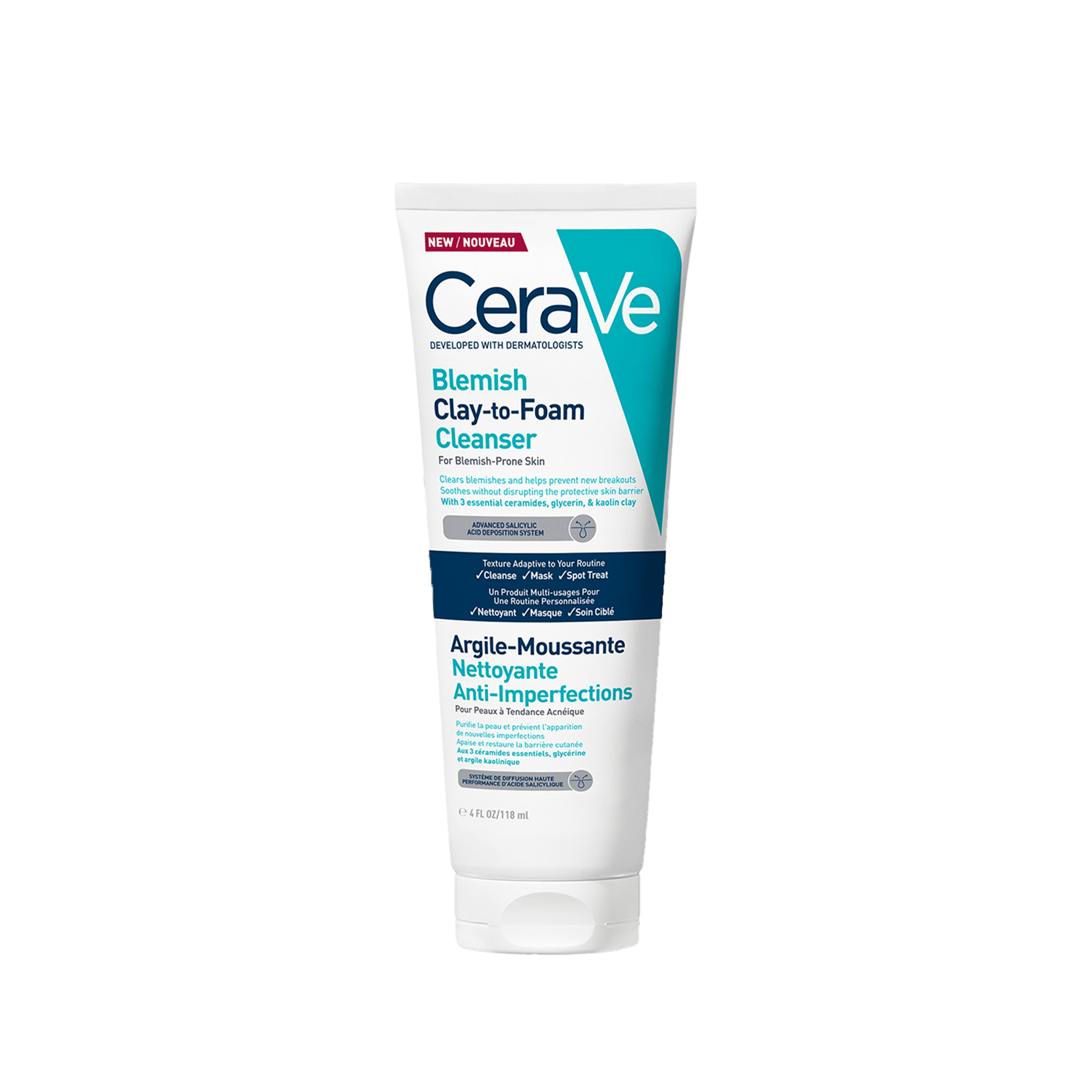 CeraVe Akneye Eğilim Gösteren Ciltler İçin 3’ü 1 Arada Maske ve Temizleyici 118 ml